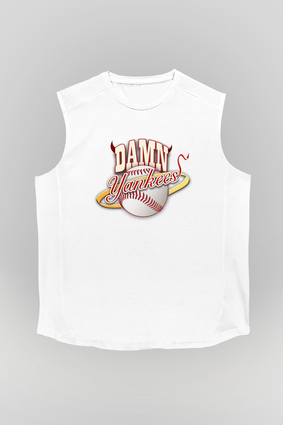 Damn Yankees Beyaz Unisex Kolsuz Tişört