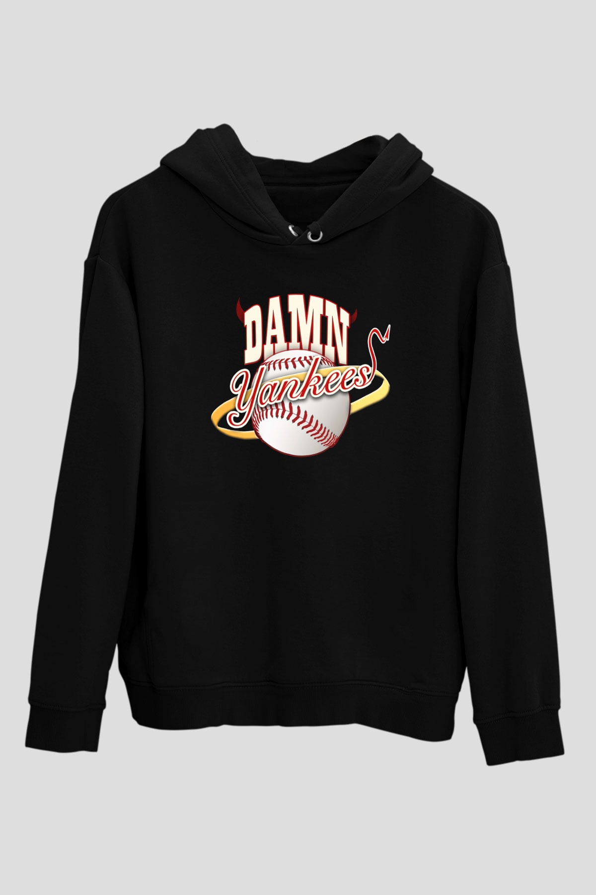 Damn Yankees Siyah Unisex Kapüşonlu Sweatshirt