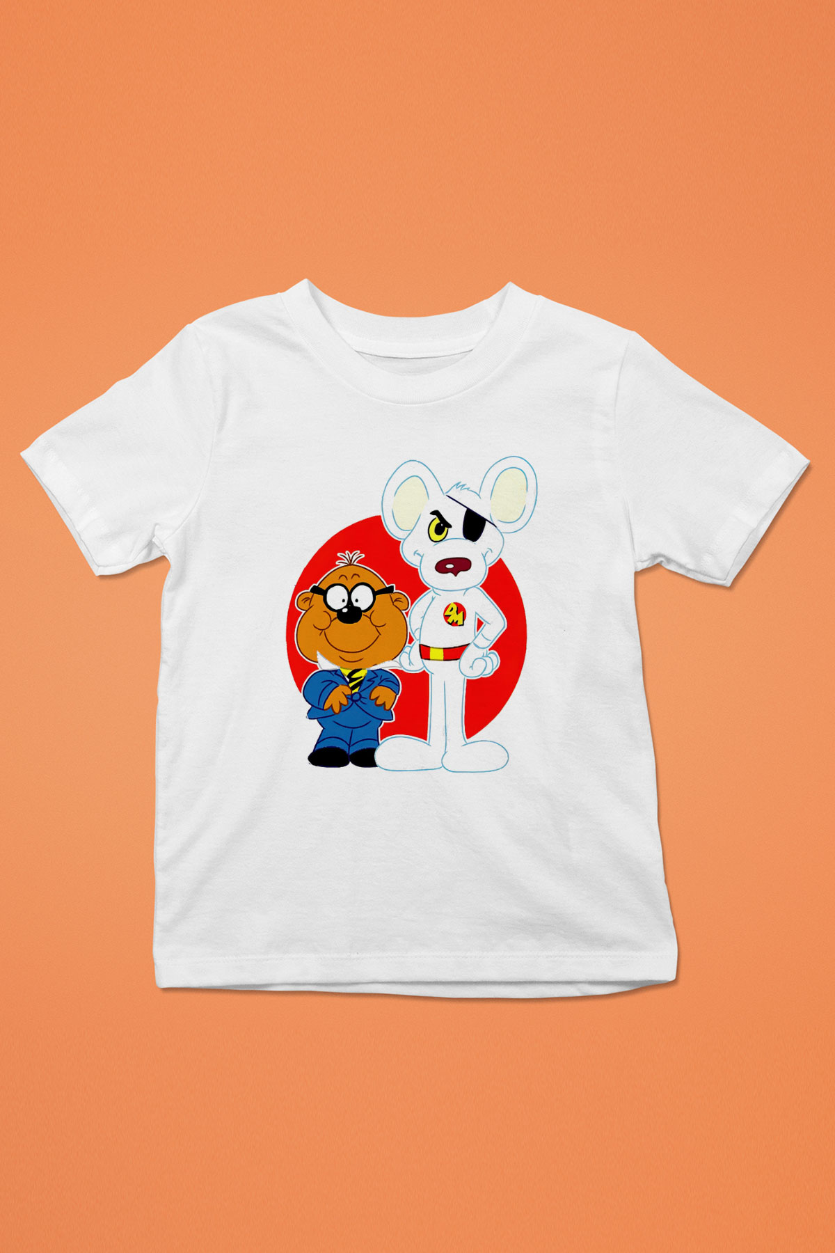 Danger Mouse Beyaz Unisex  Çocuk Tişört