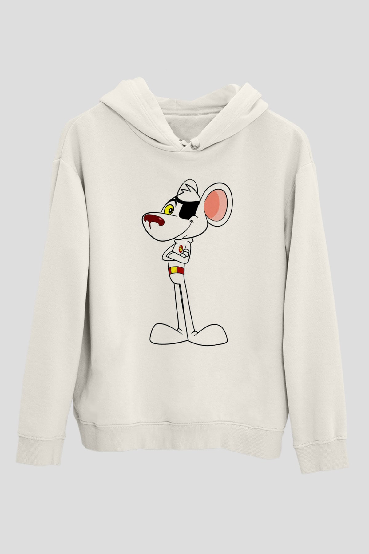 Danger Mouse Beyaz Unisex Hoodie