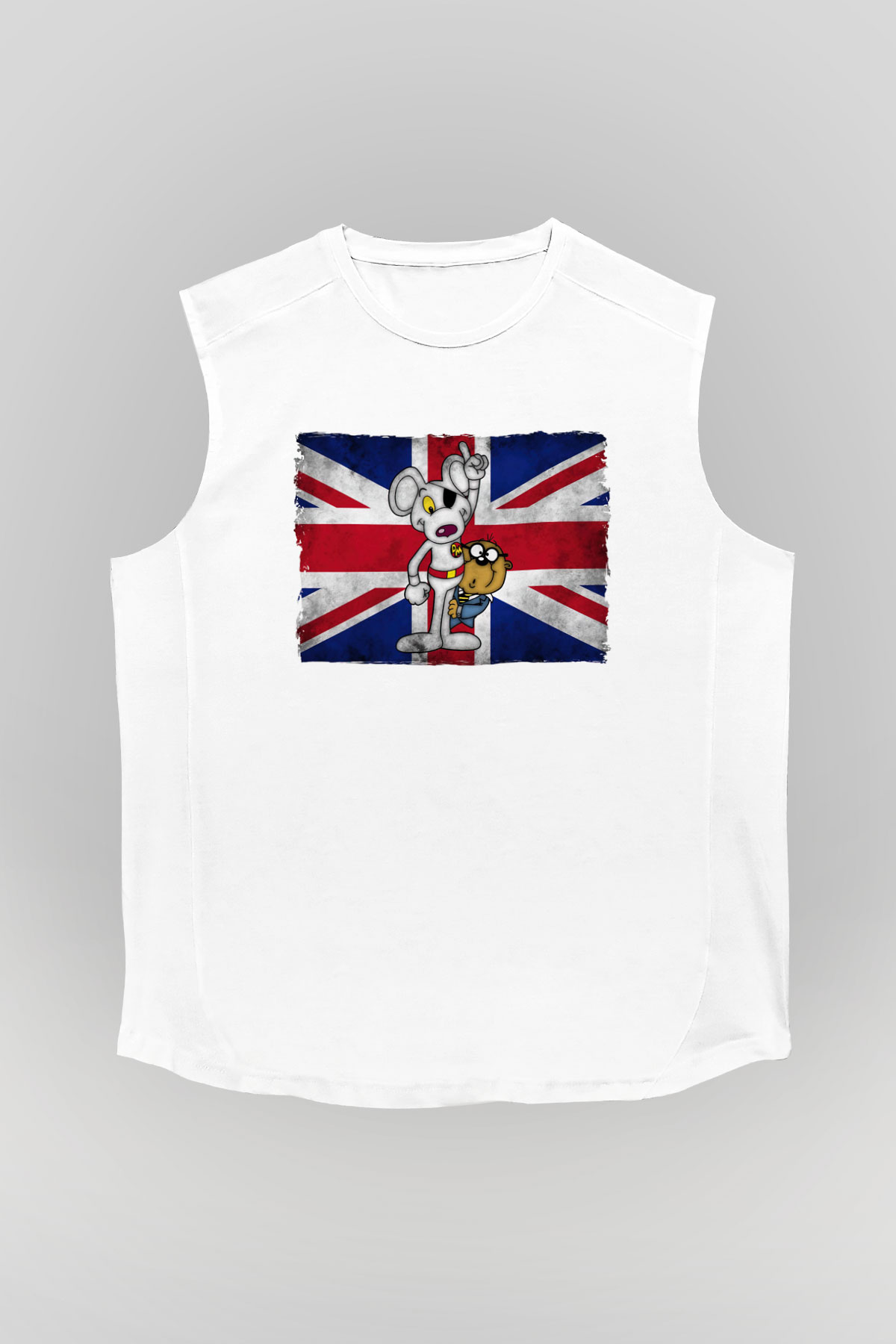Danger Mouse Beyaz Unisex Kolsuz Tişört