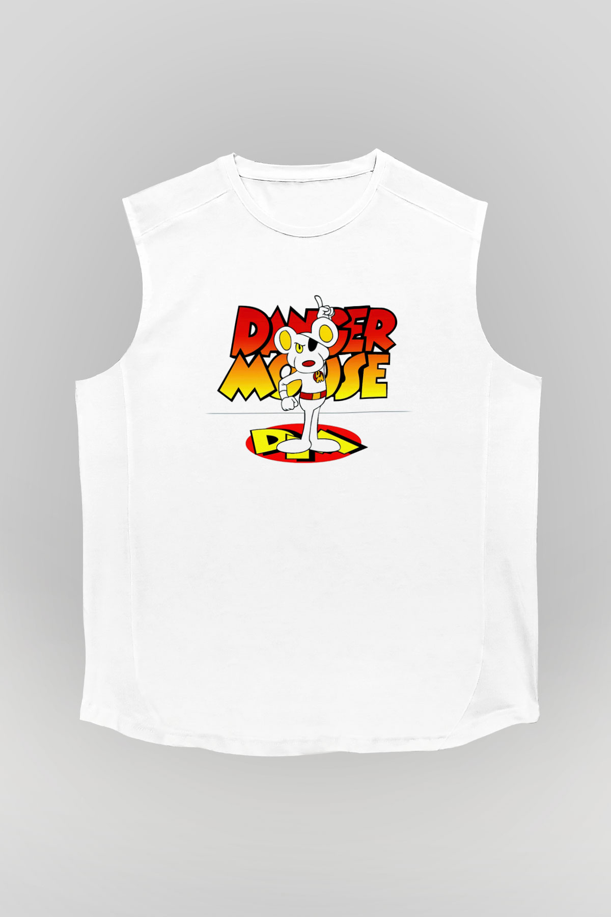 Danger Mouse Beyaz Unisex Kolsuz Tişört