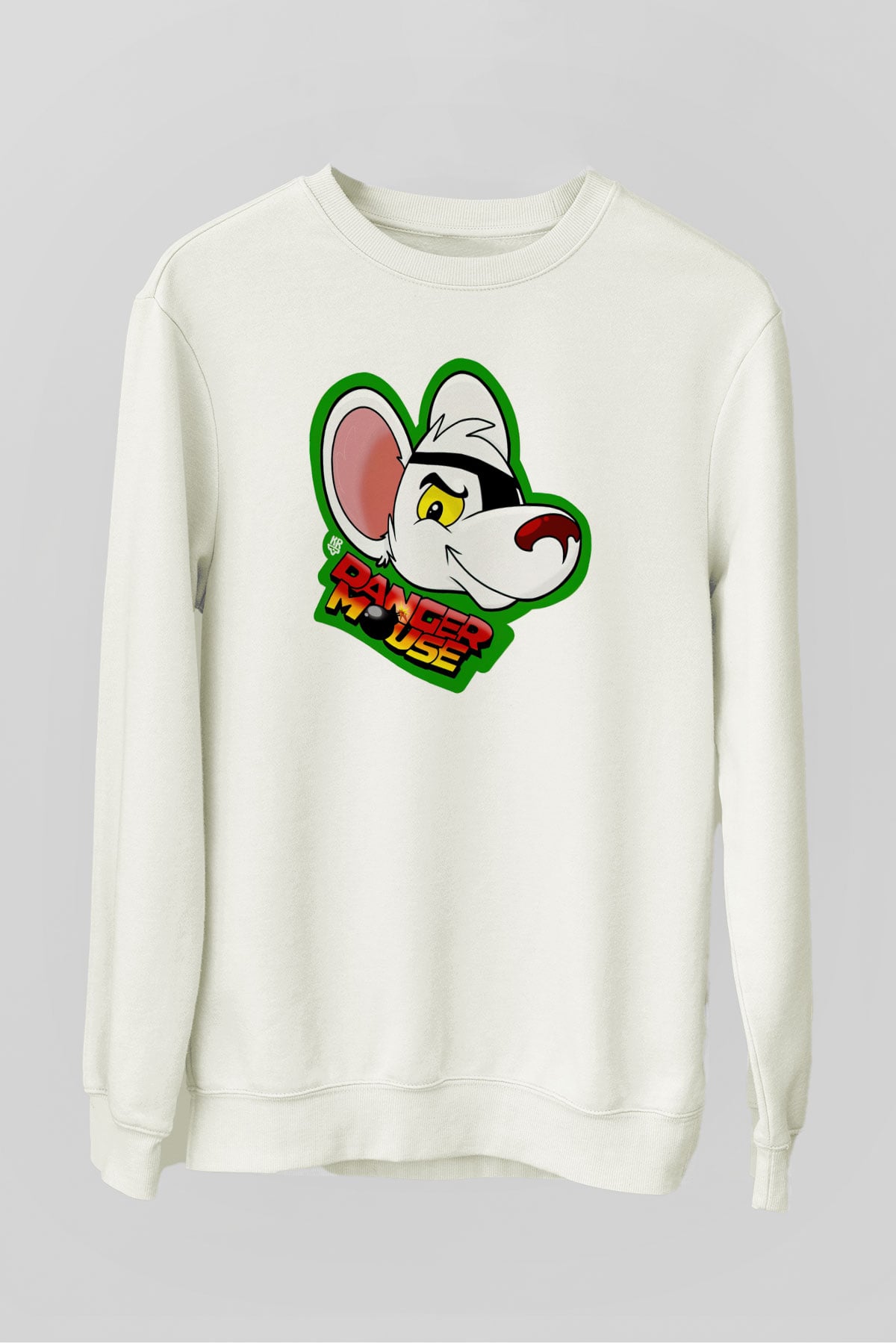 Danger Mouse Beyaz Unisex Sweatshirt