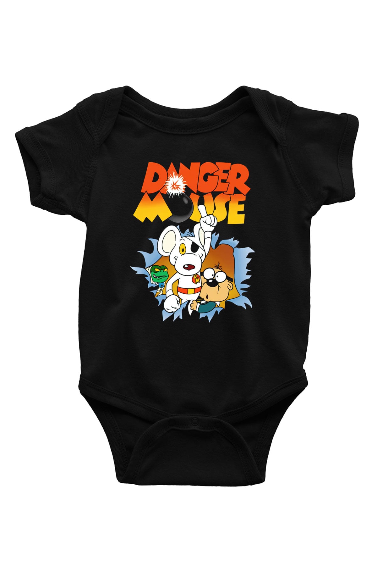 Danger Mouse Siyah Bebek Body - Zıbın