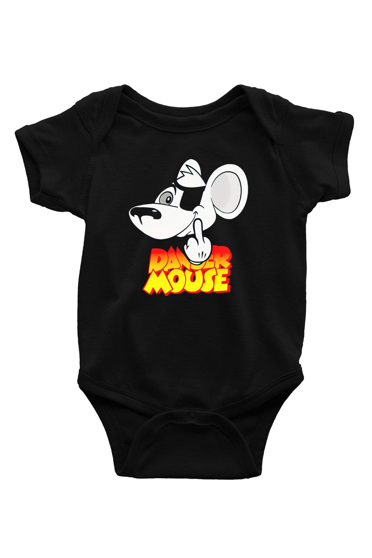 Danger Mouse Siyah Bebek Body - Zıbın