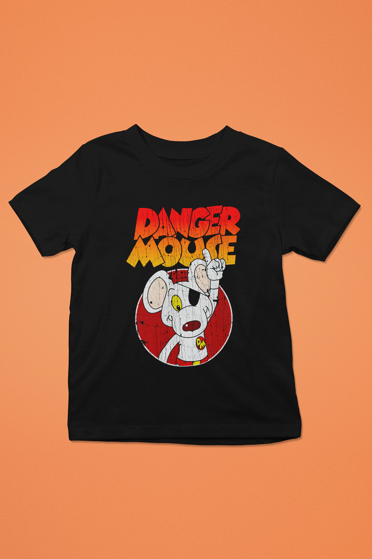Danger Mouse Siyah Unisex  Çocuk Tişört