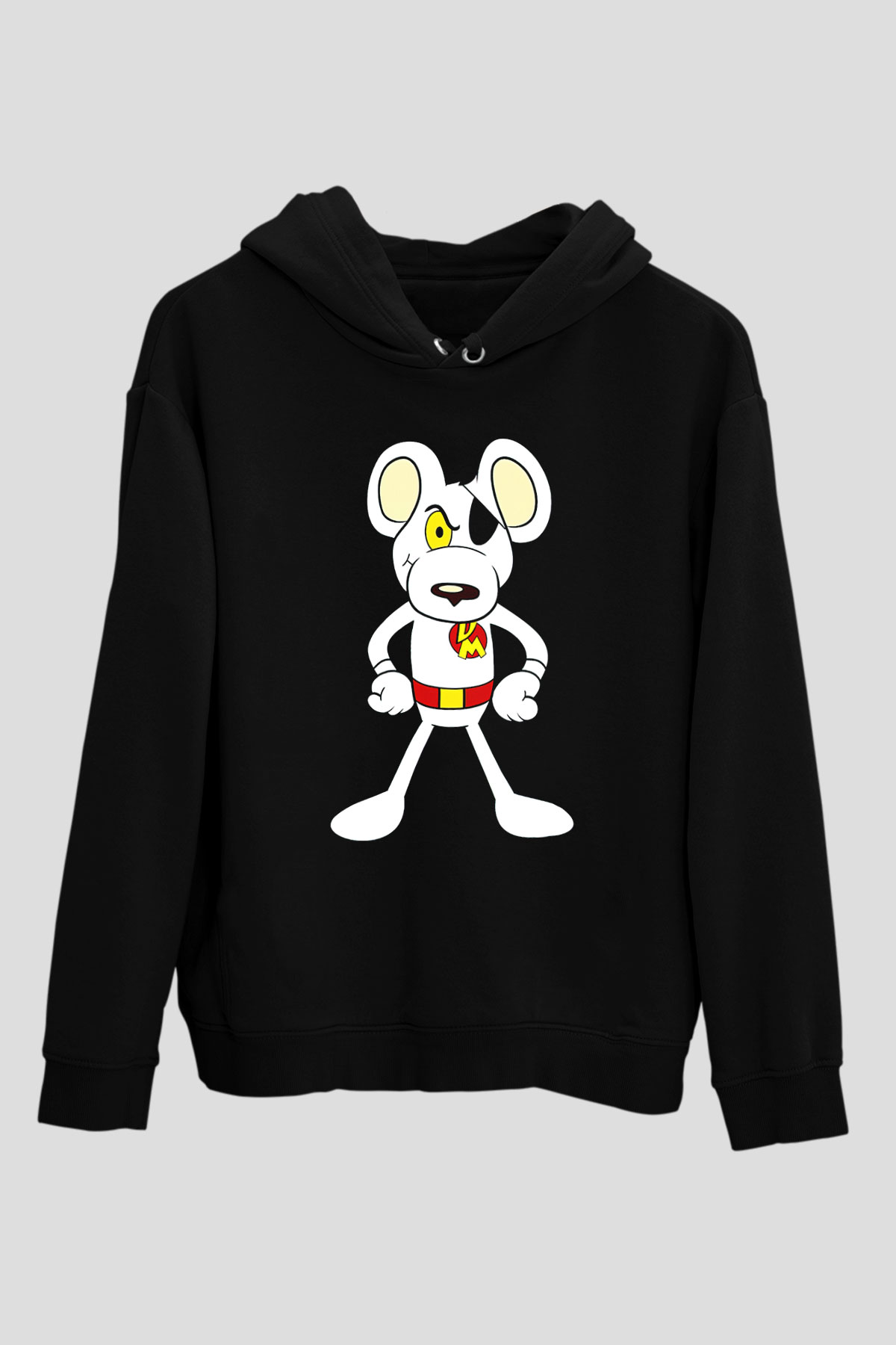 Danger Mouse Siyah Unisex Hoodie