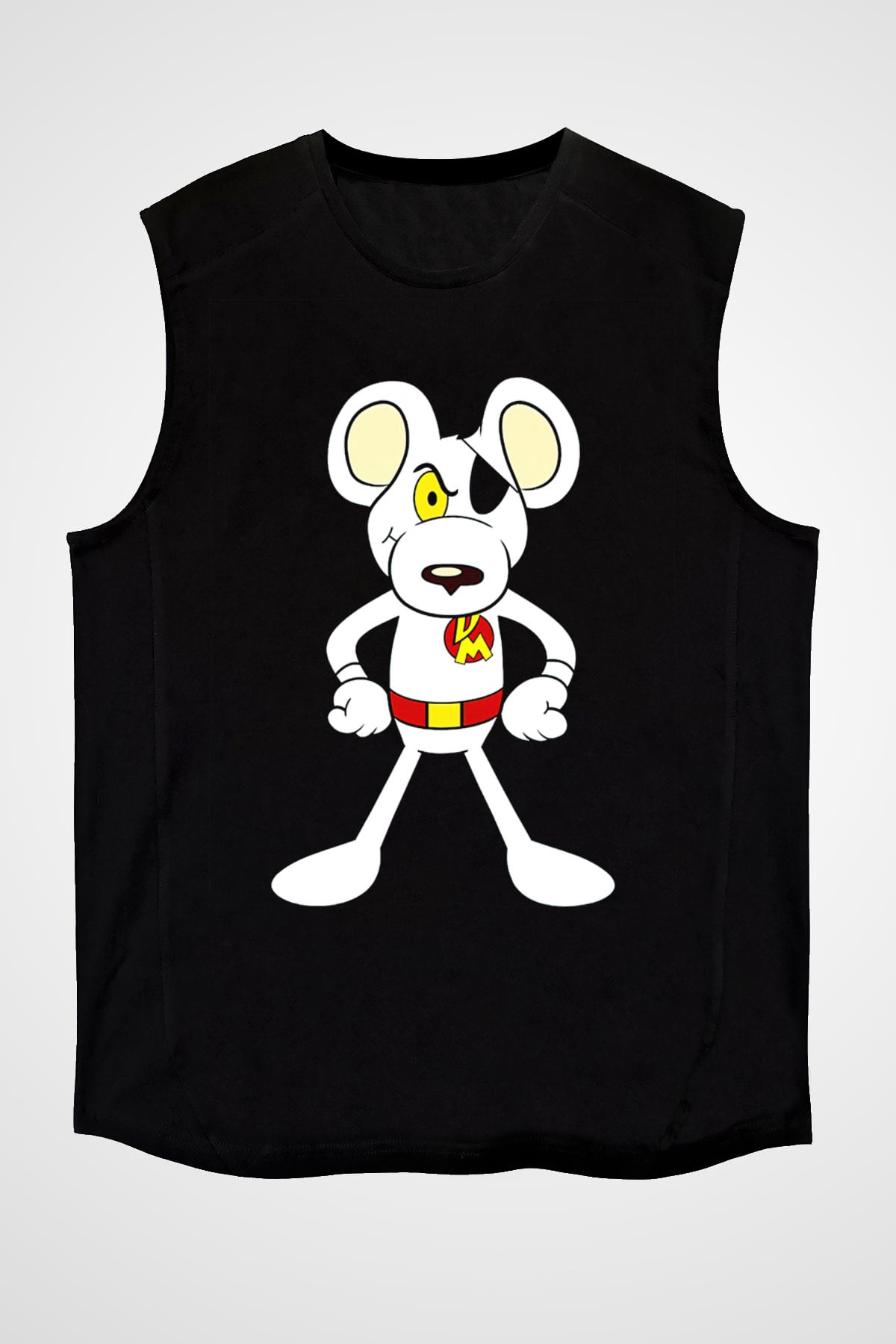 Danger Mouse Siyah Unisex  Kolsuz Tişört