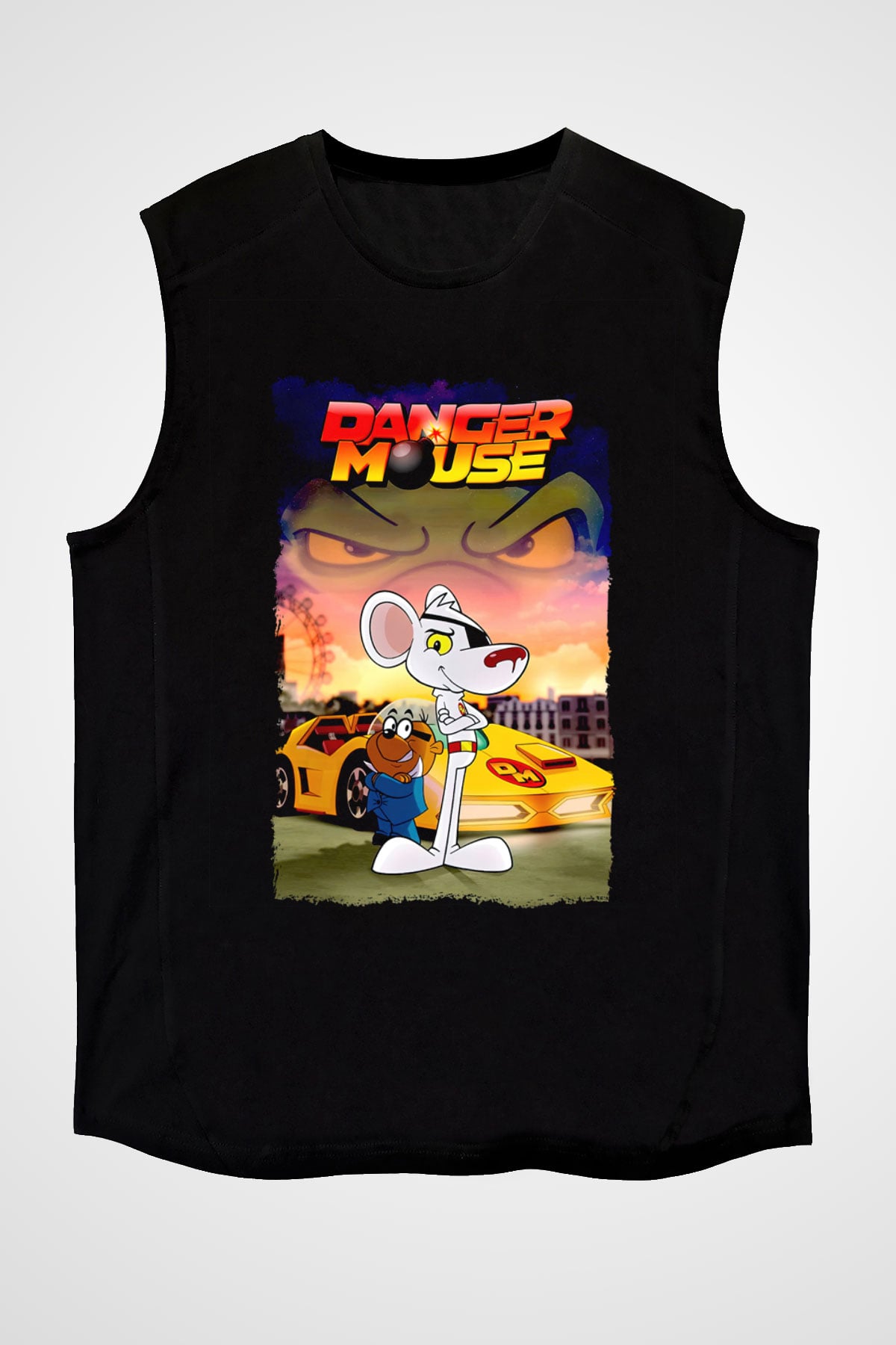 Danger Mouse Siyah Unisex  Kolsuz Tişört