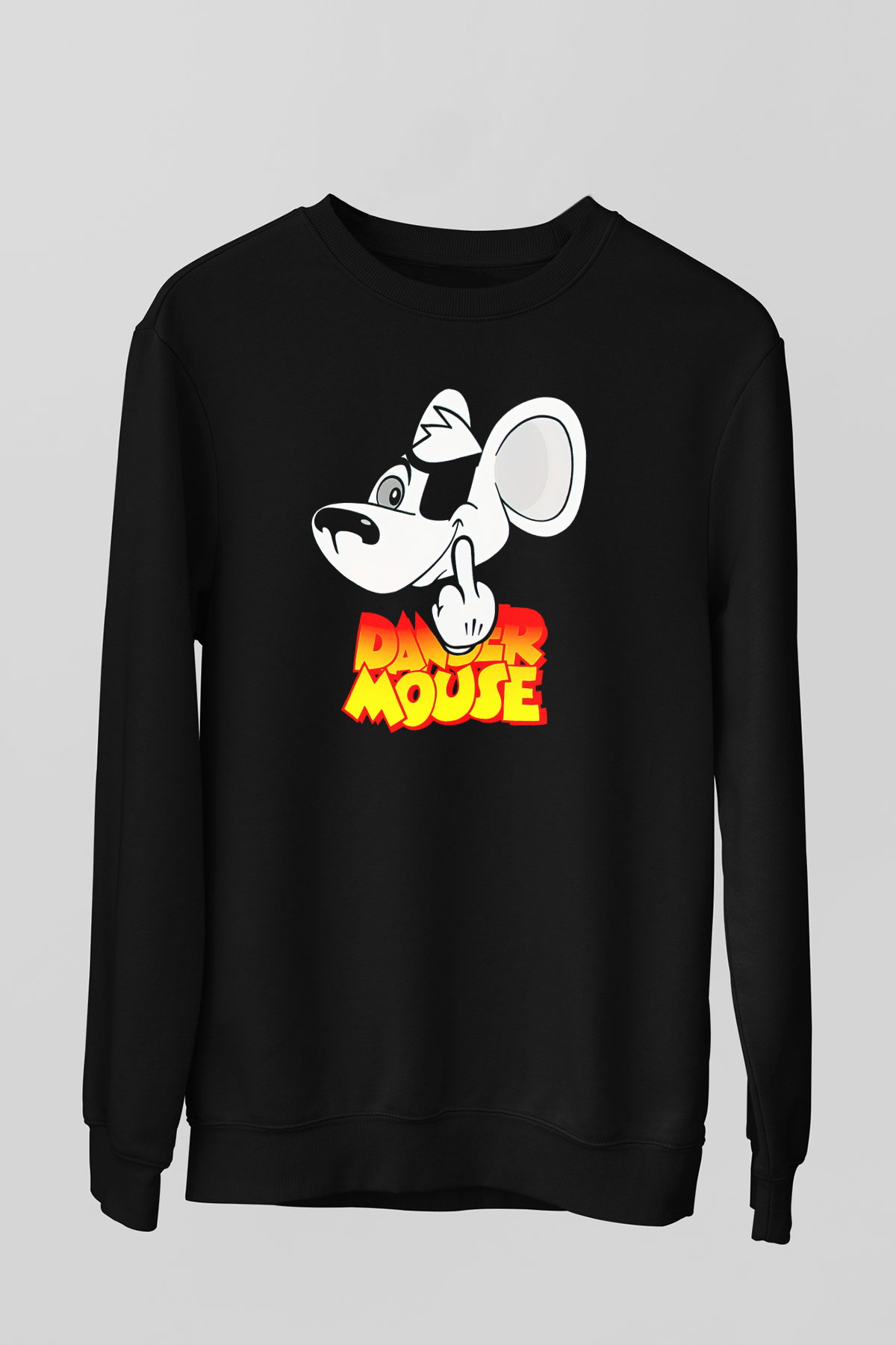 Danger Mouse Siyah Unisex  Sweatshirt