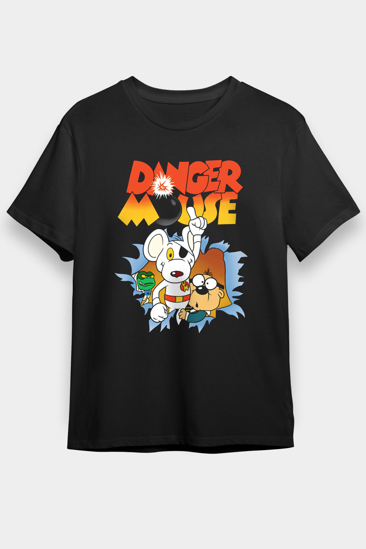 Danger Mouse Siyah Unisex Tişört