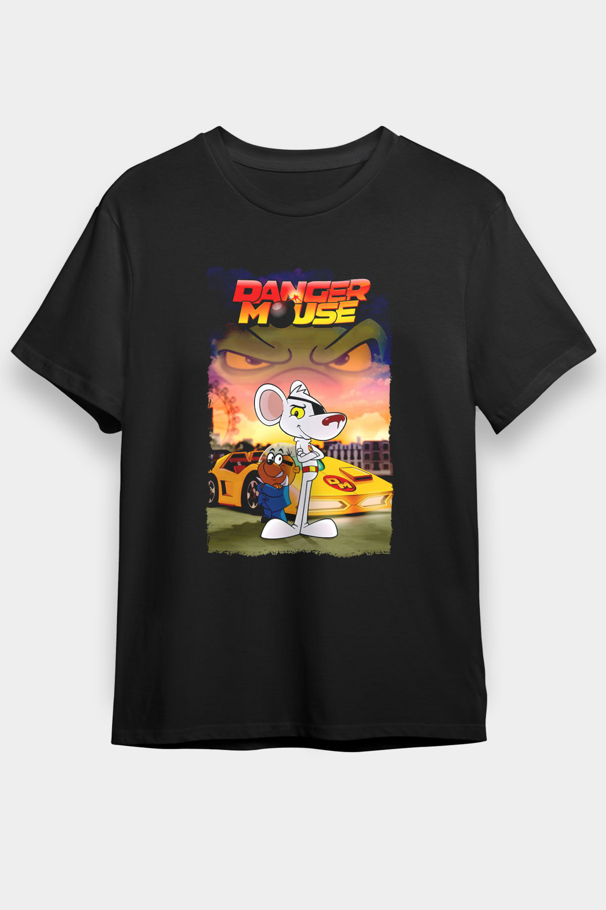 Danger Mouse Siyah Unisex Tişört