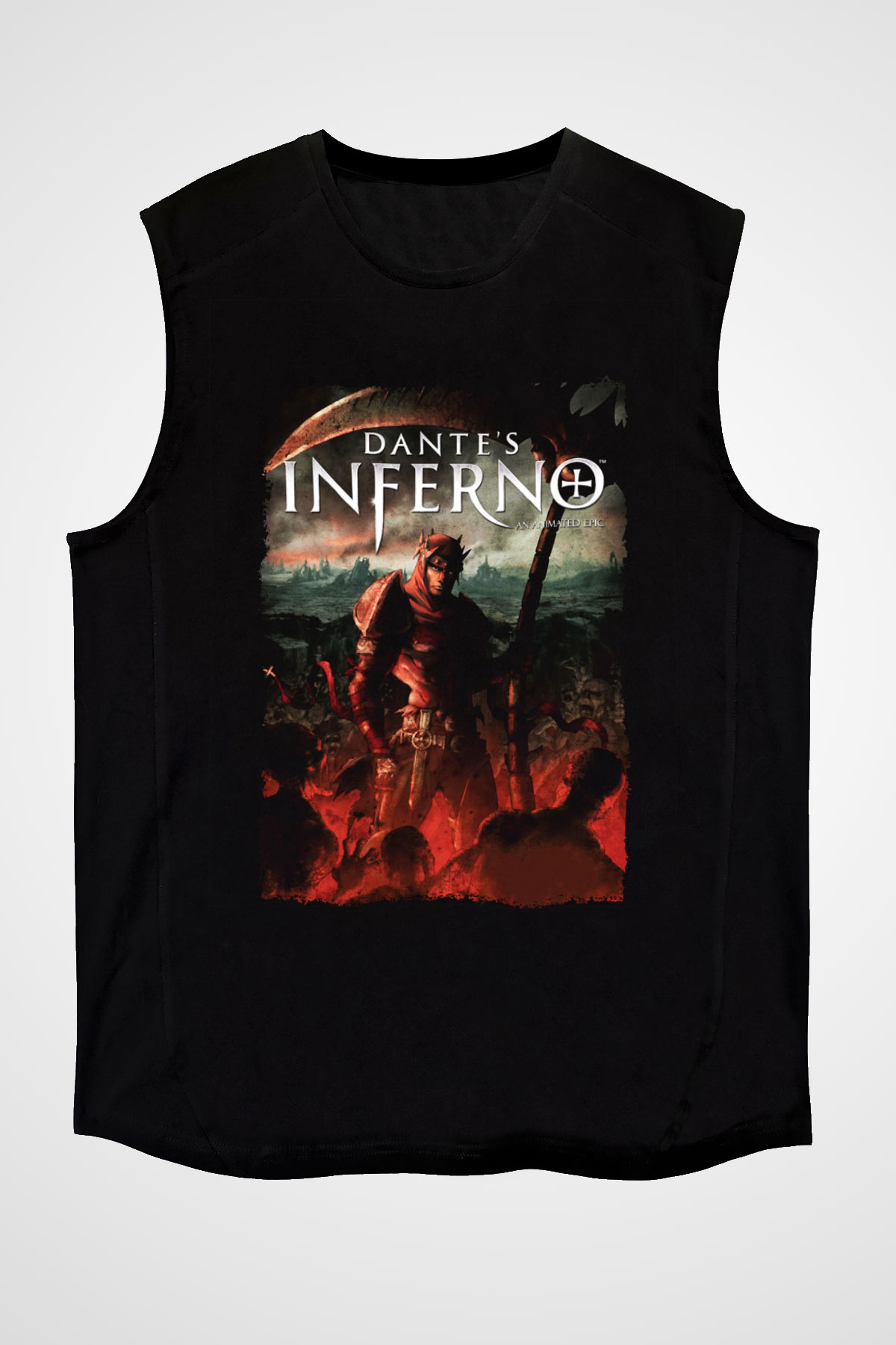 Dante's Inferno Siyah Unisex Kolsuz Tişört