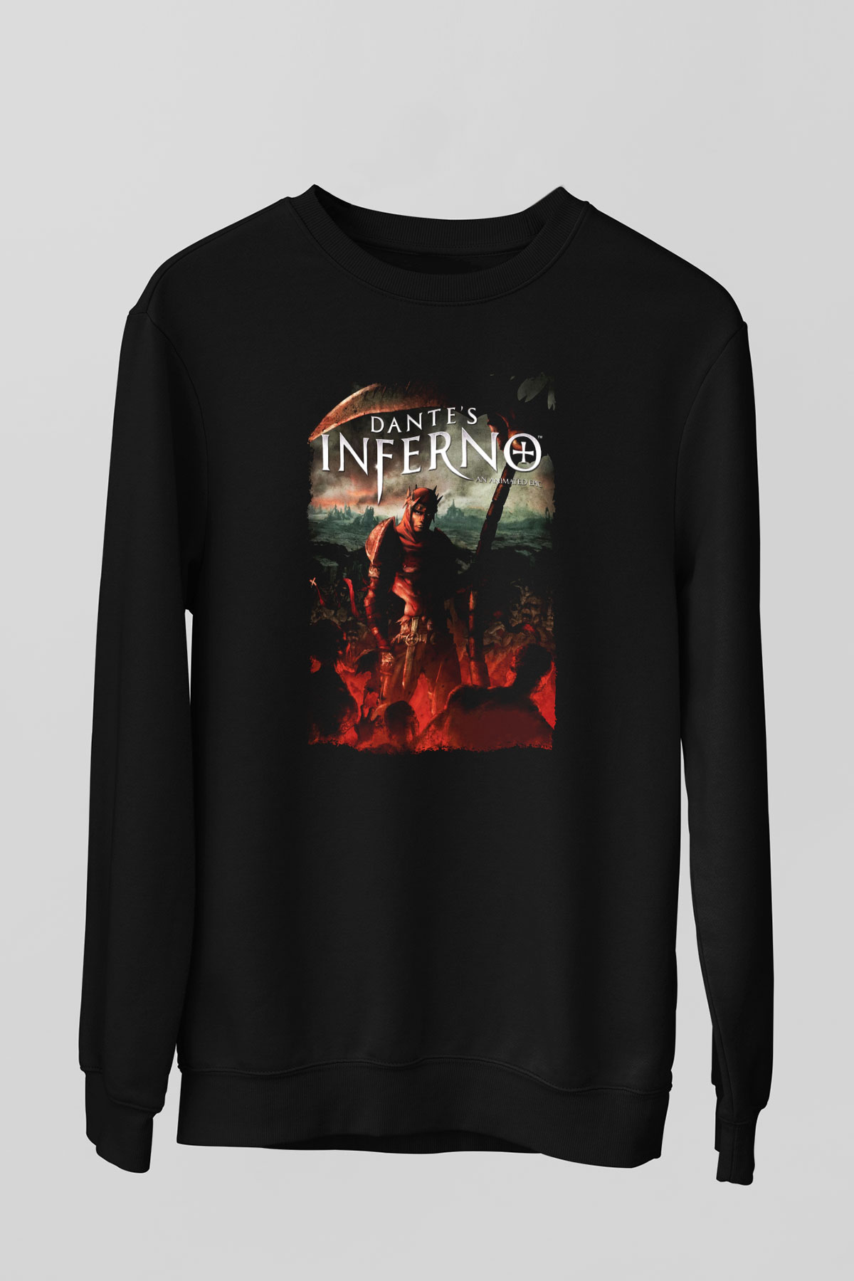 Dante's Inferno Siyah Unisex Sweatshirt