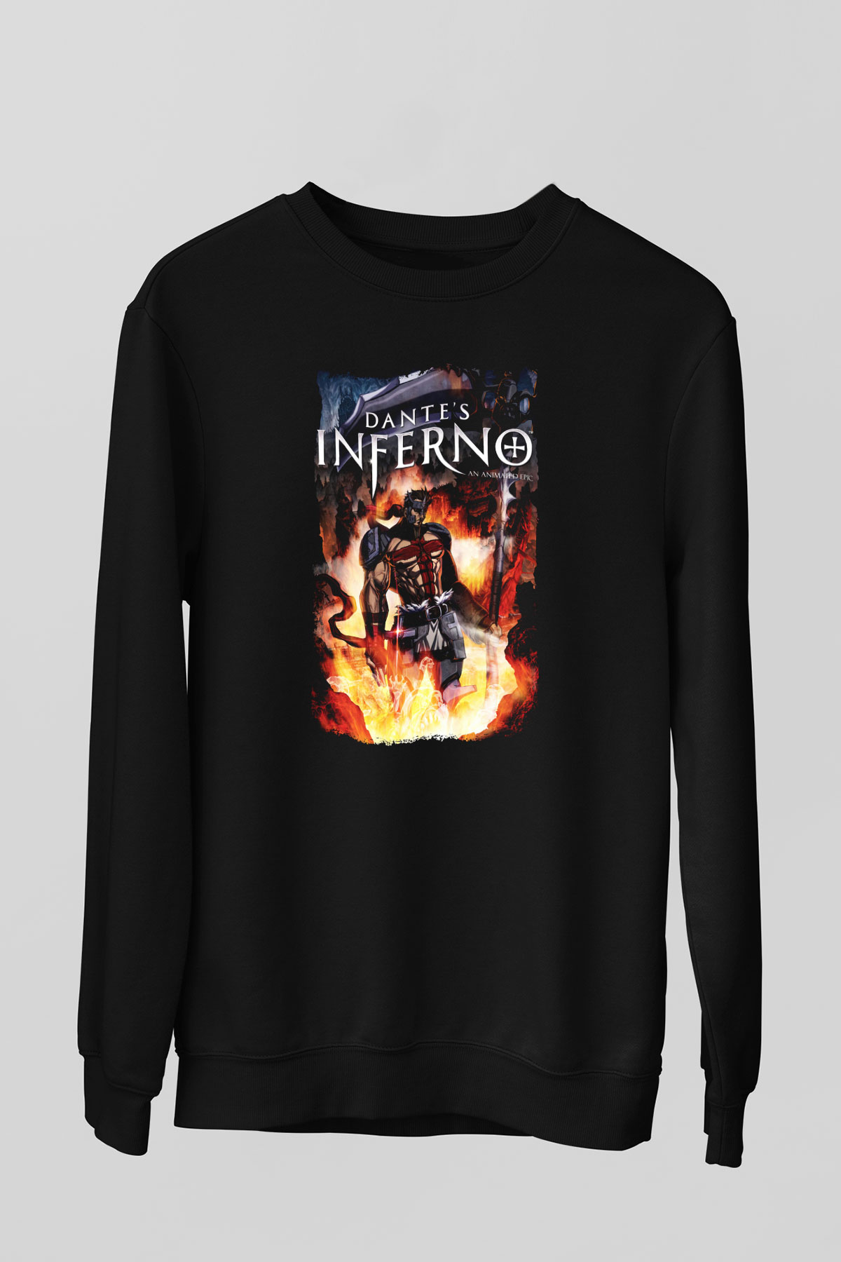 Dante's Inferno Siyah Unisex Sweatshirt