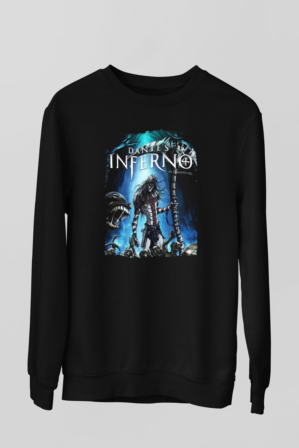 Dante's Inferno Siyah Unisex Sweatshirt