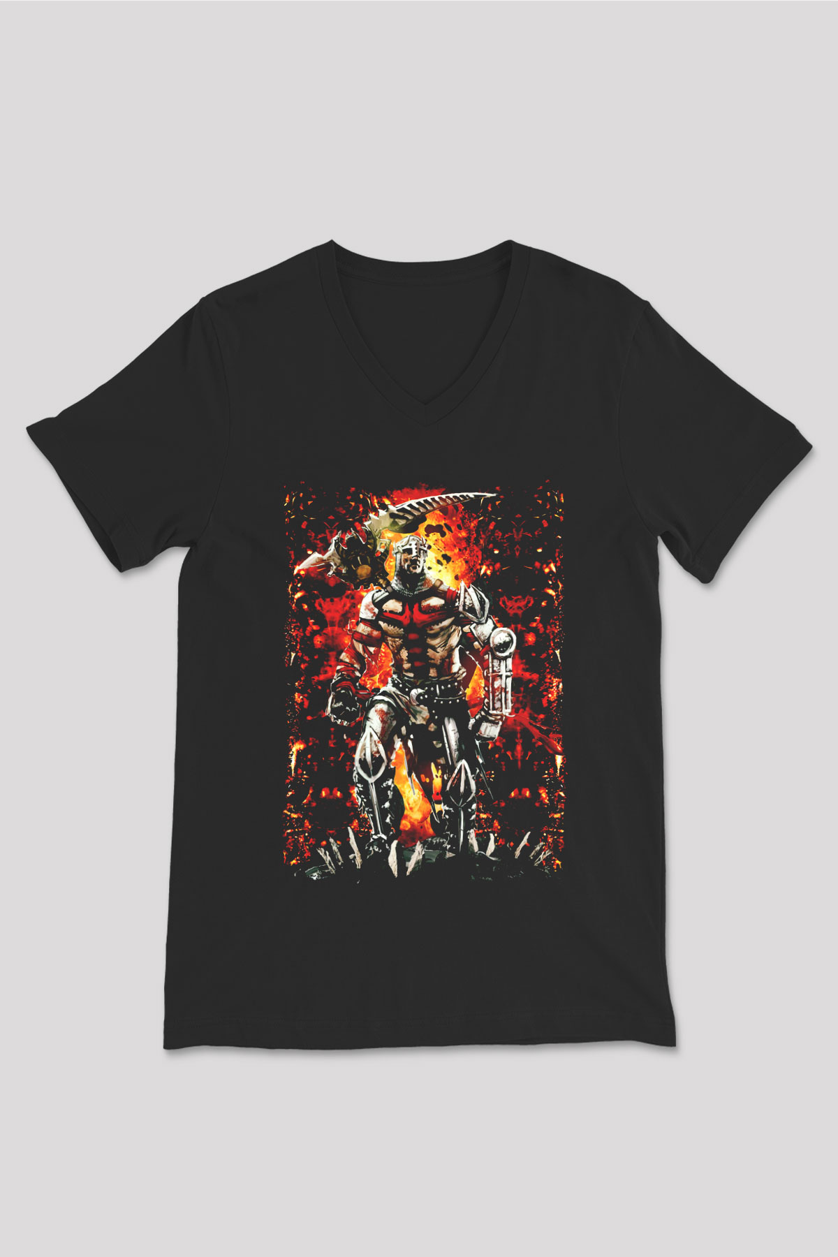 Dante's Inferno Siyah Unisex V Yaka Tişört