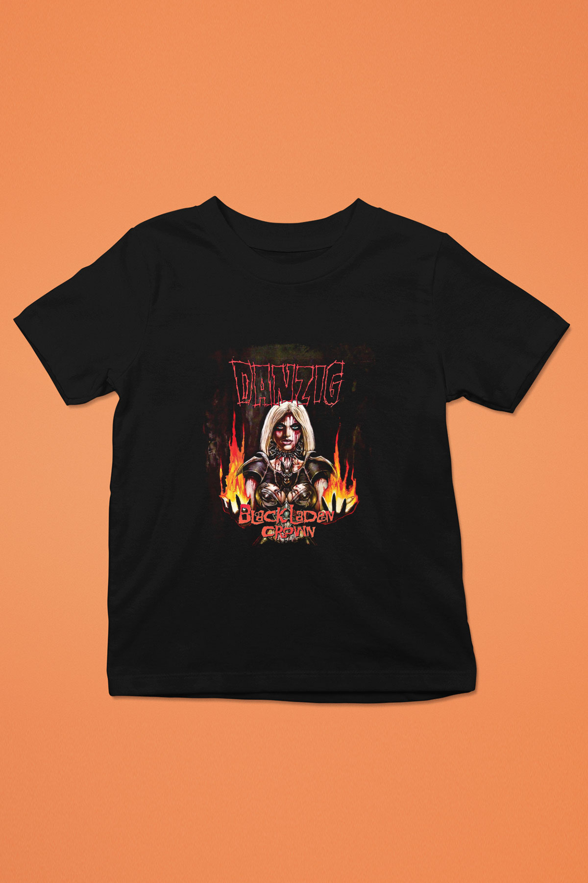 Danzig Baskılı Unisex Siyah Çocuk Tişört