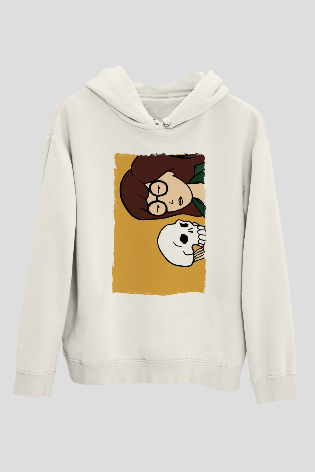 Daria Beyaz Unisex Hoodie