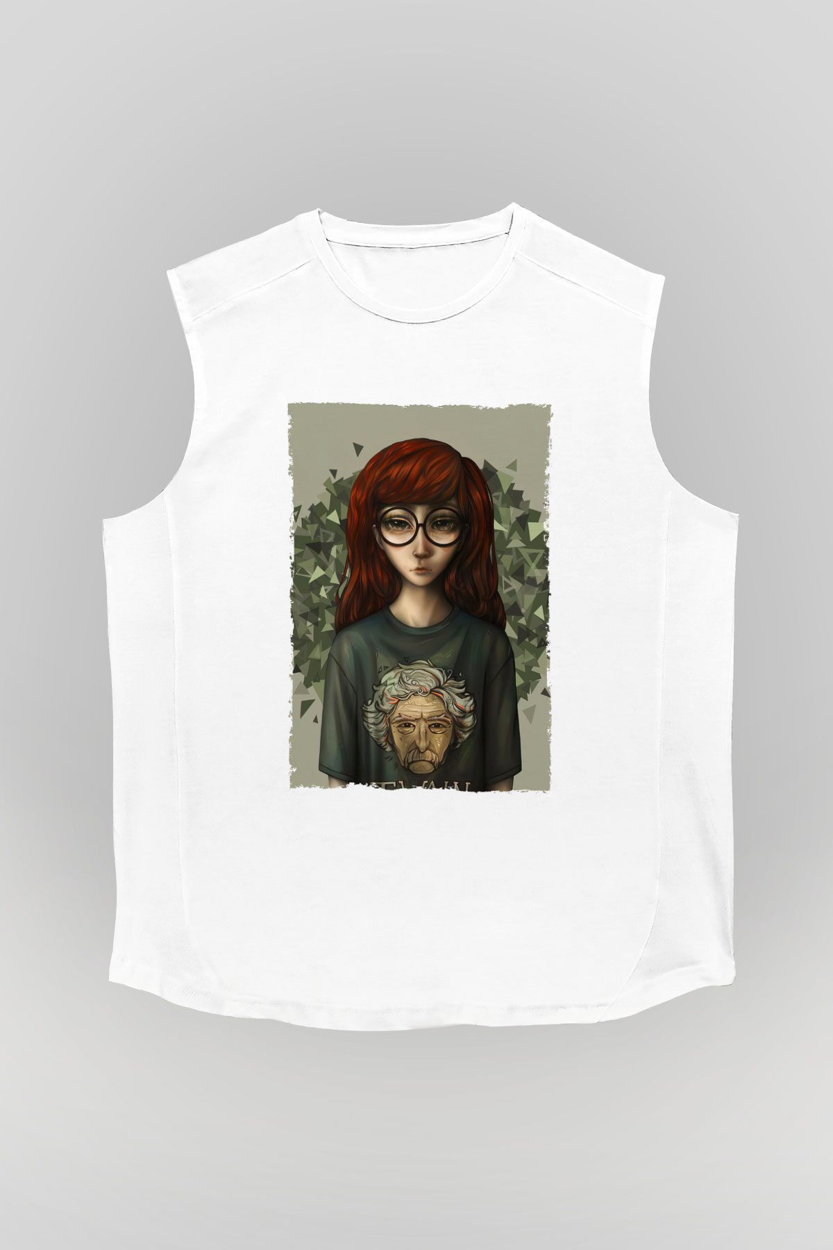 Daria Beyaz Unisex Kolsuz Tişört