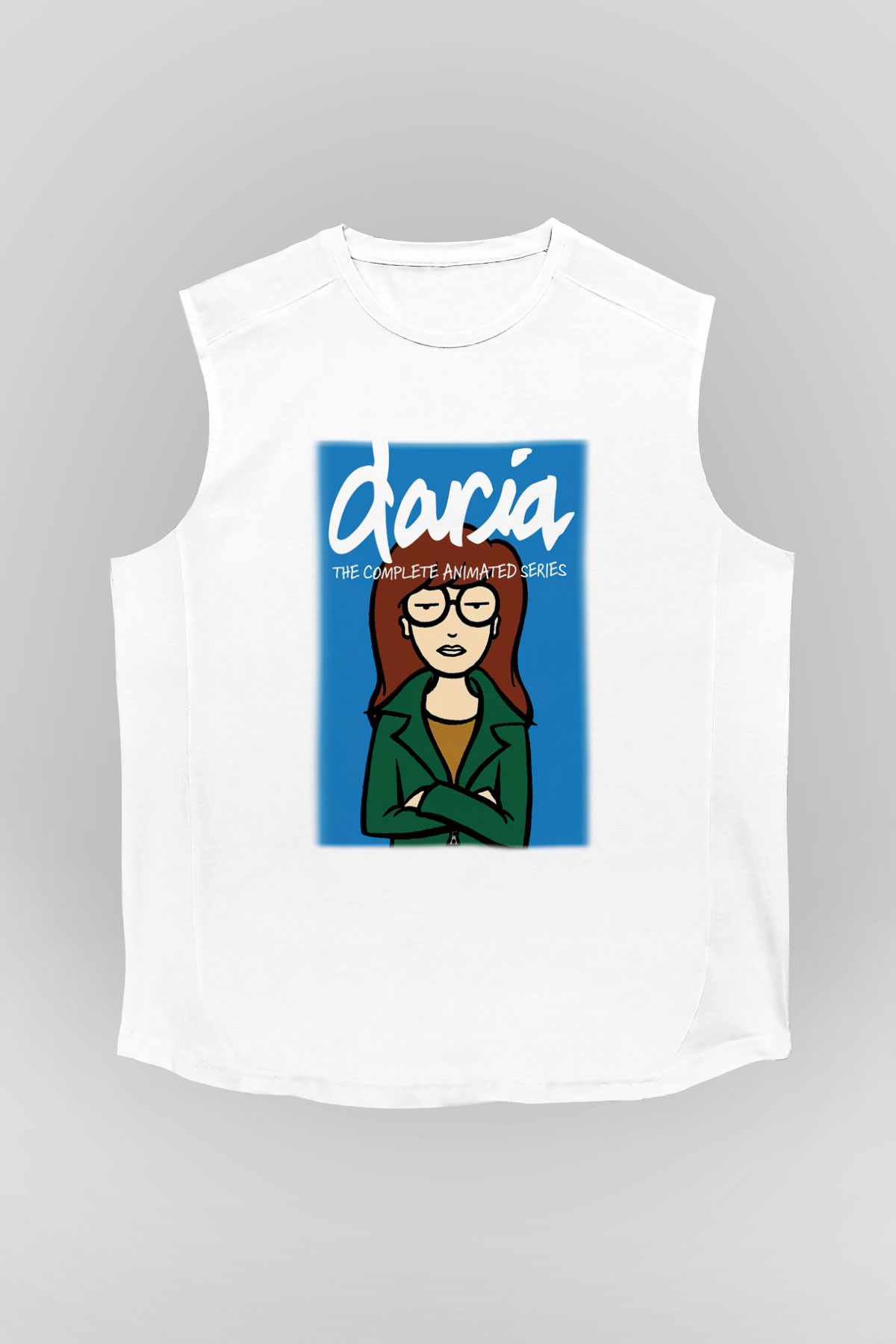 Daria Beyaz Unisex Kolsuz Tişört