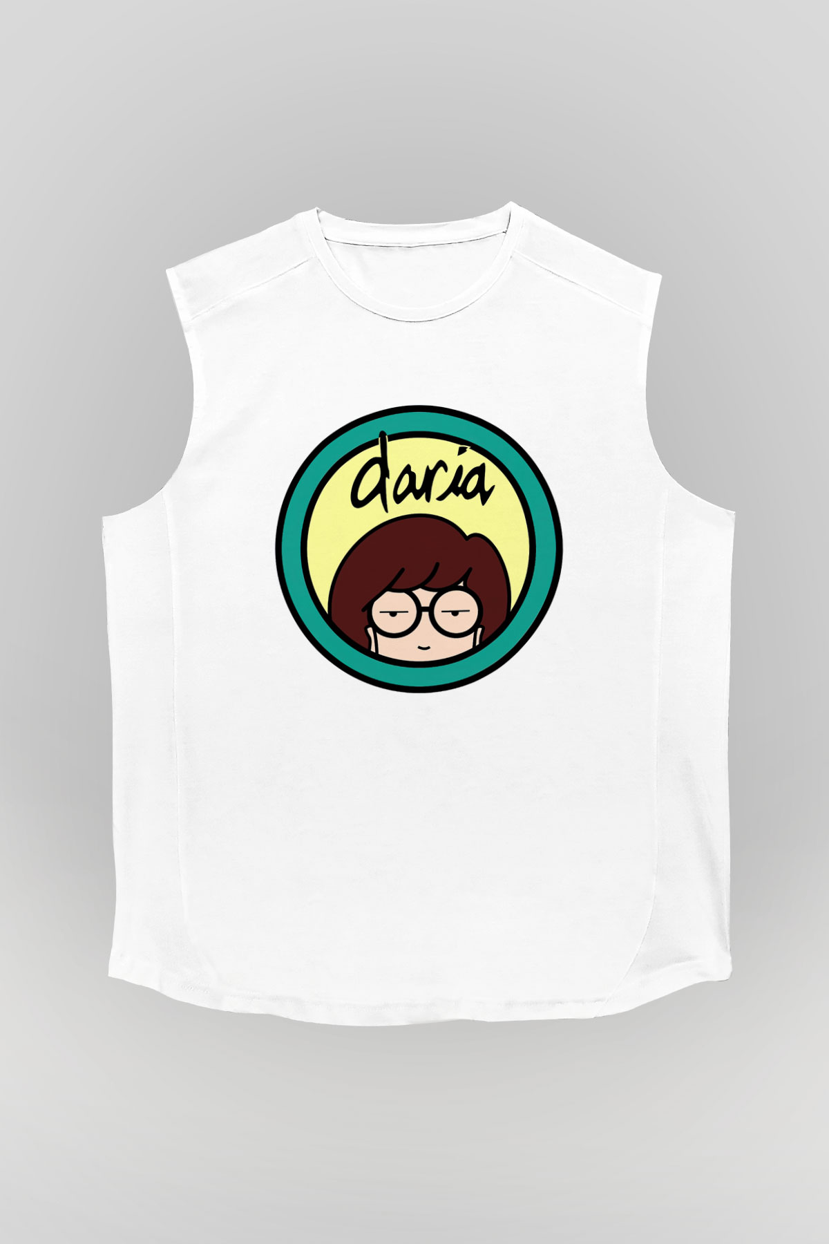 Daria Beyaz Unisex Kolsuz Tişört