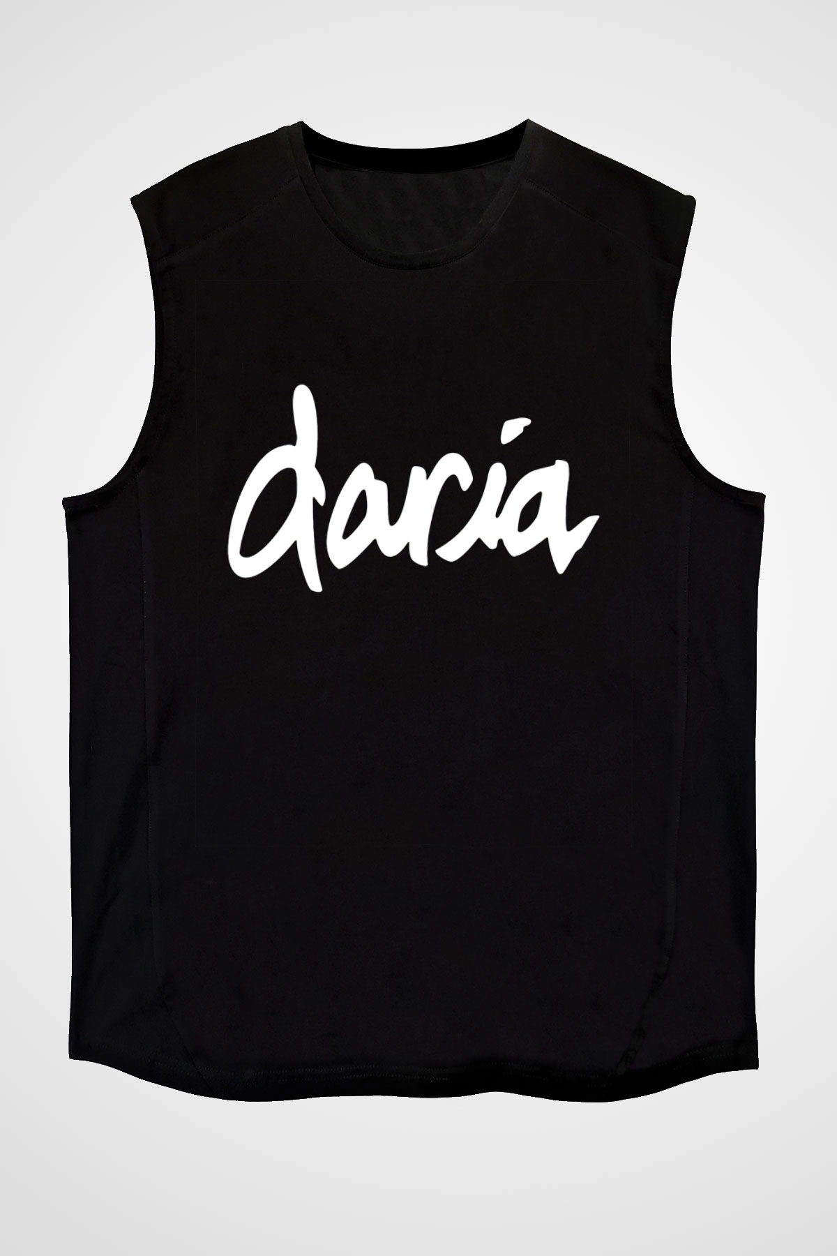 Daria Siyah Unisex Kolsuz Tişört