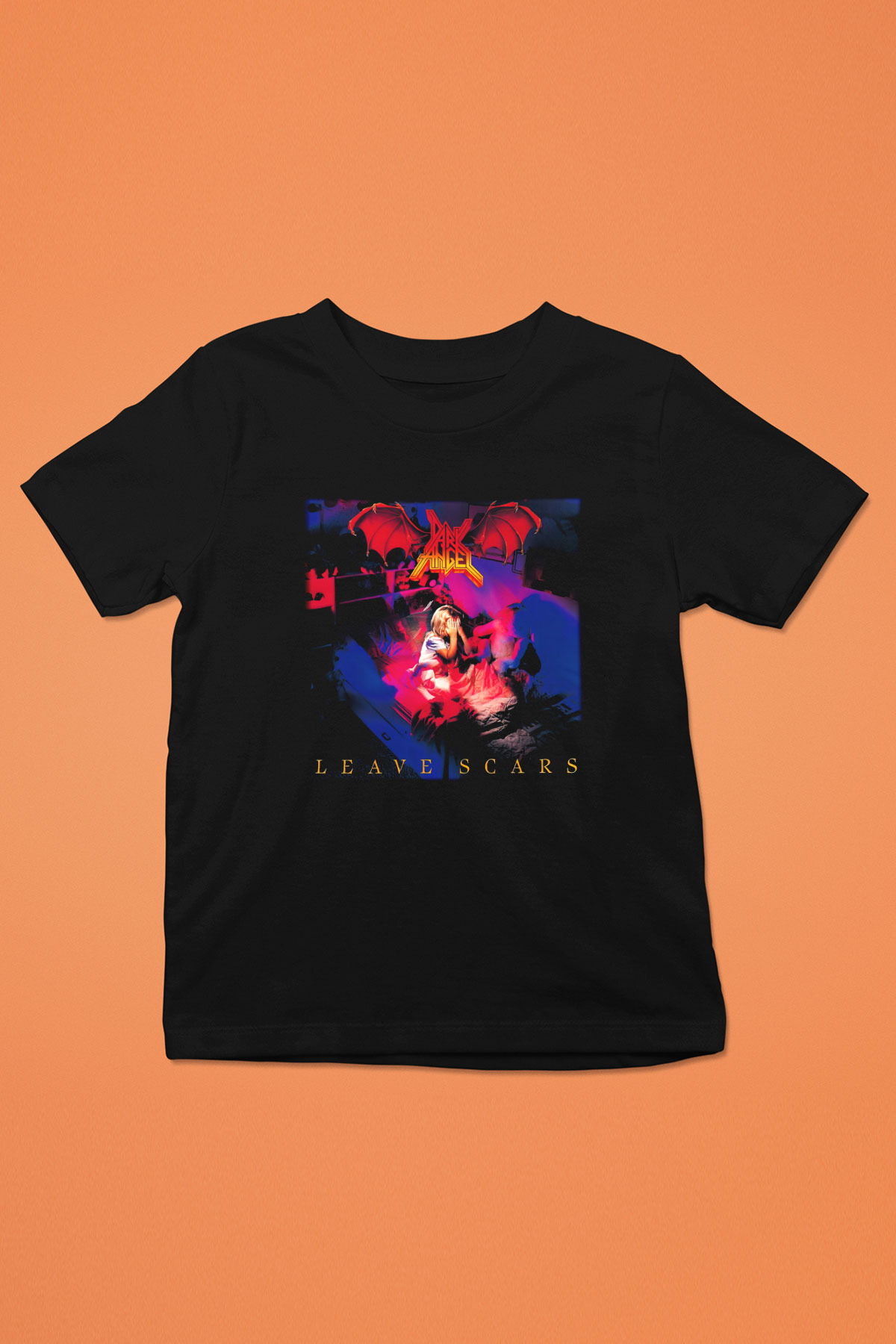 Dark Angel Baskılı Siyah Unisex Çocuk Tişört