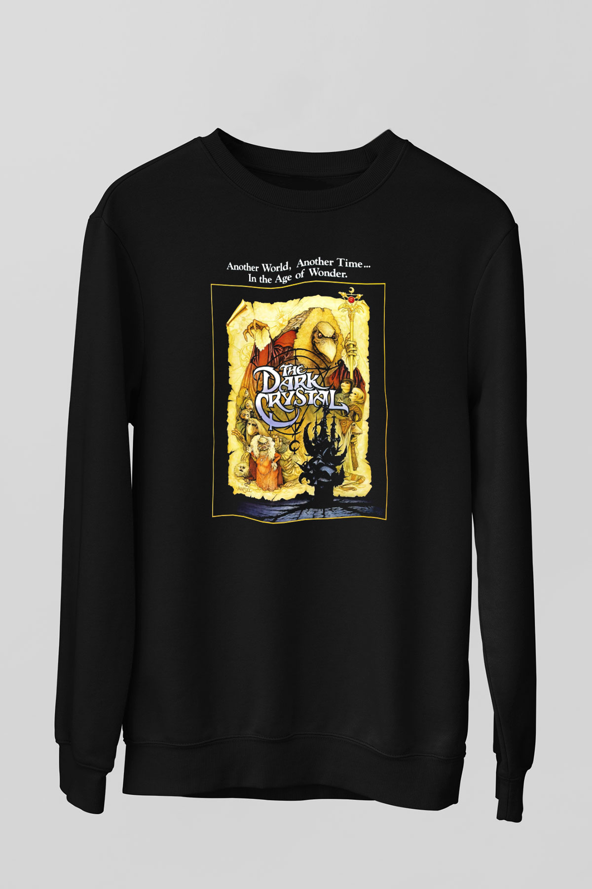 Dark Crystal Siyah Unisex Sweatshirt