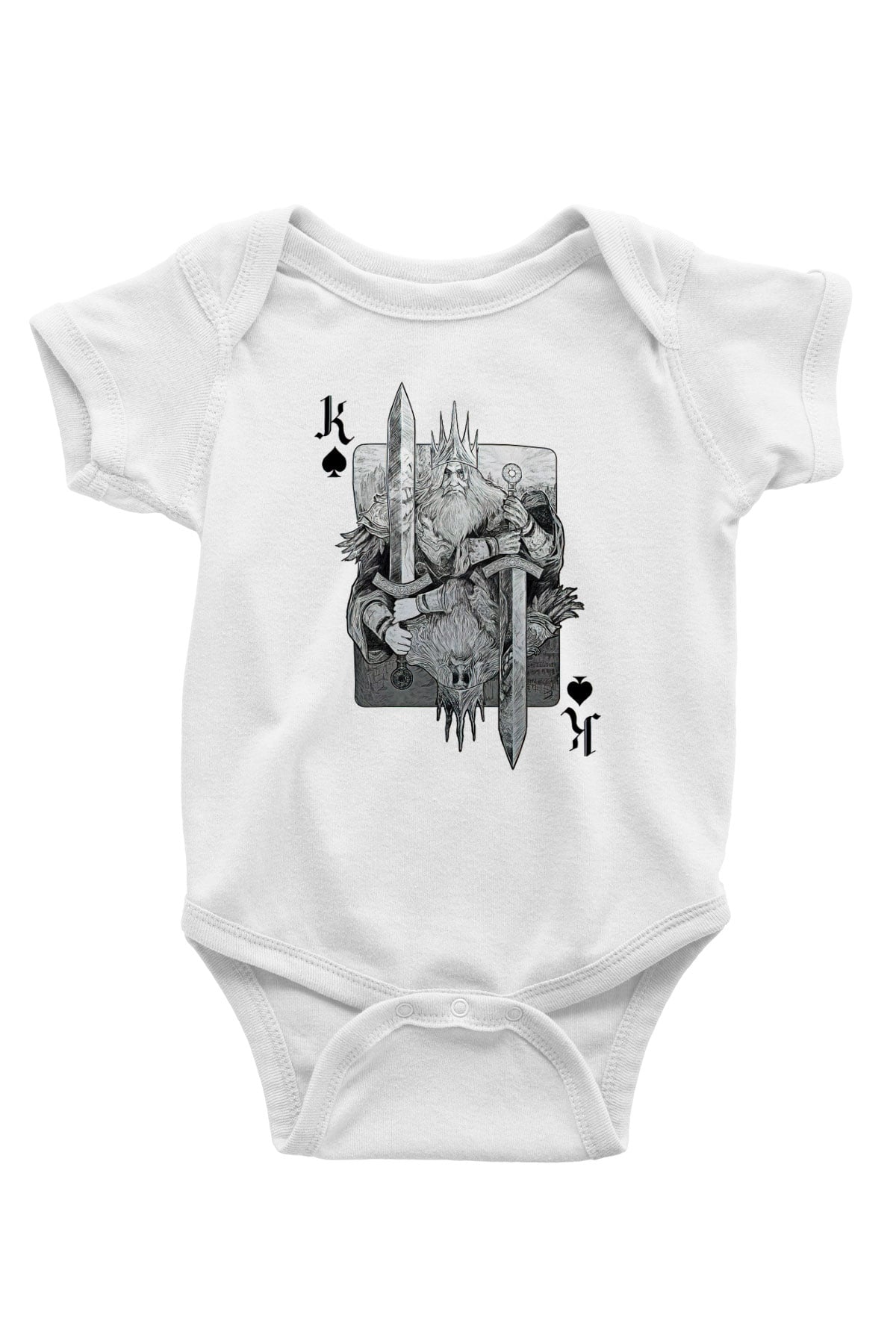 Dark Souls Baskılı Beyaz Unisex Bebek Body - Zıbın