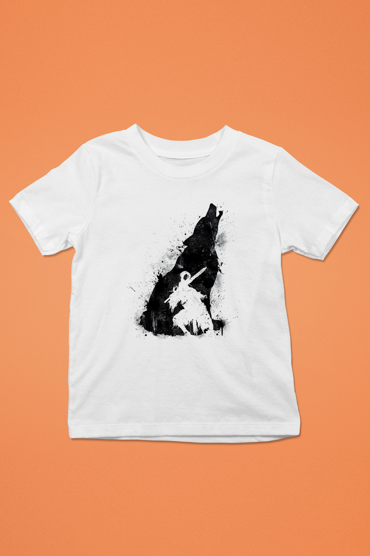 Dark Souls Baskılı Beyaz Unisex Beyaz Çocuk Tişört - Tshirt