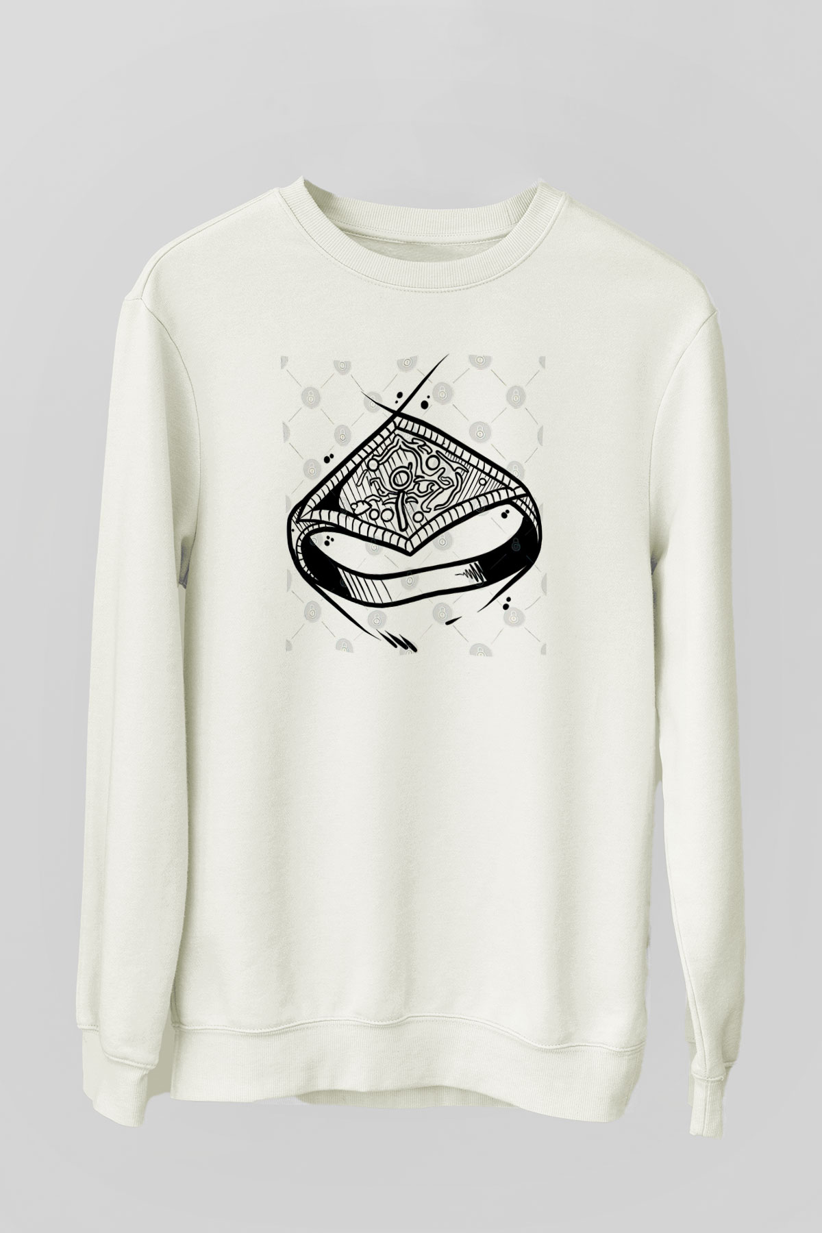 Dark Souls Baskılı Beyaz Unisex Sweatshirt