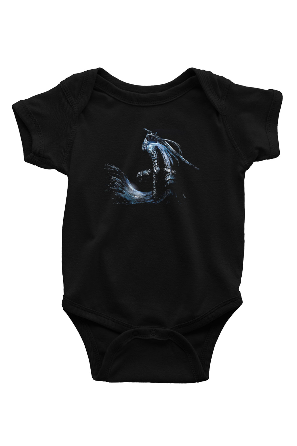Dark Souls Baskılı Unisex Siyah Bebek Body - Zıbın
