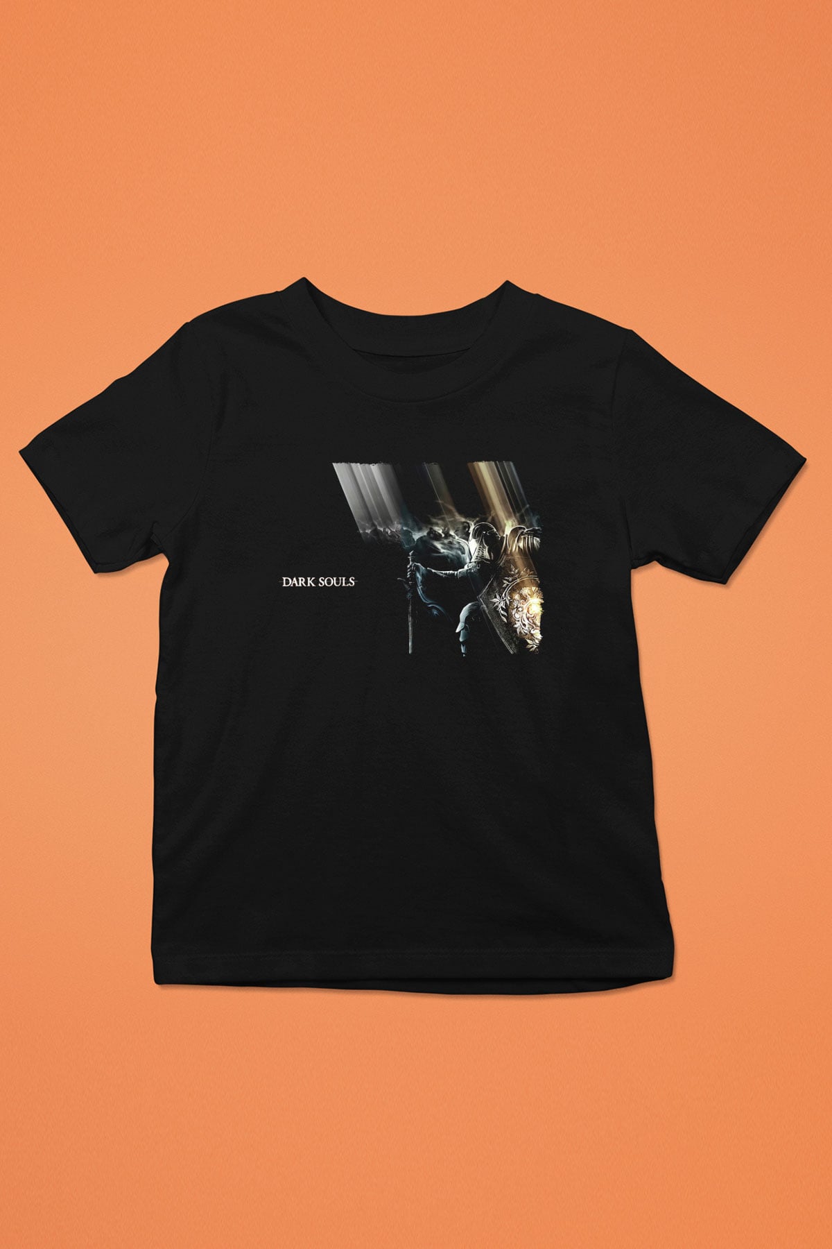 Dark Souls Baskılı Unisex Siyah Çocuk Tişört - Tshirt