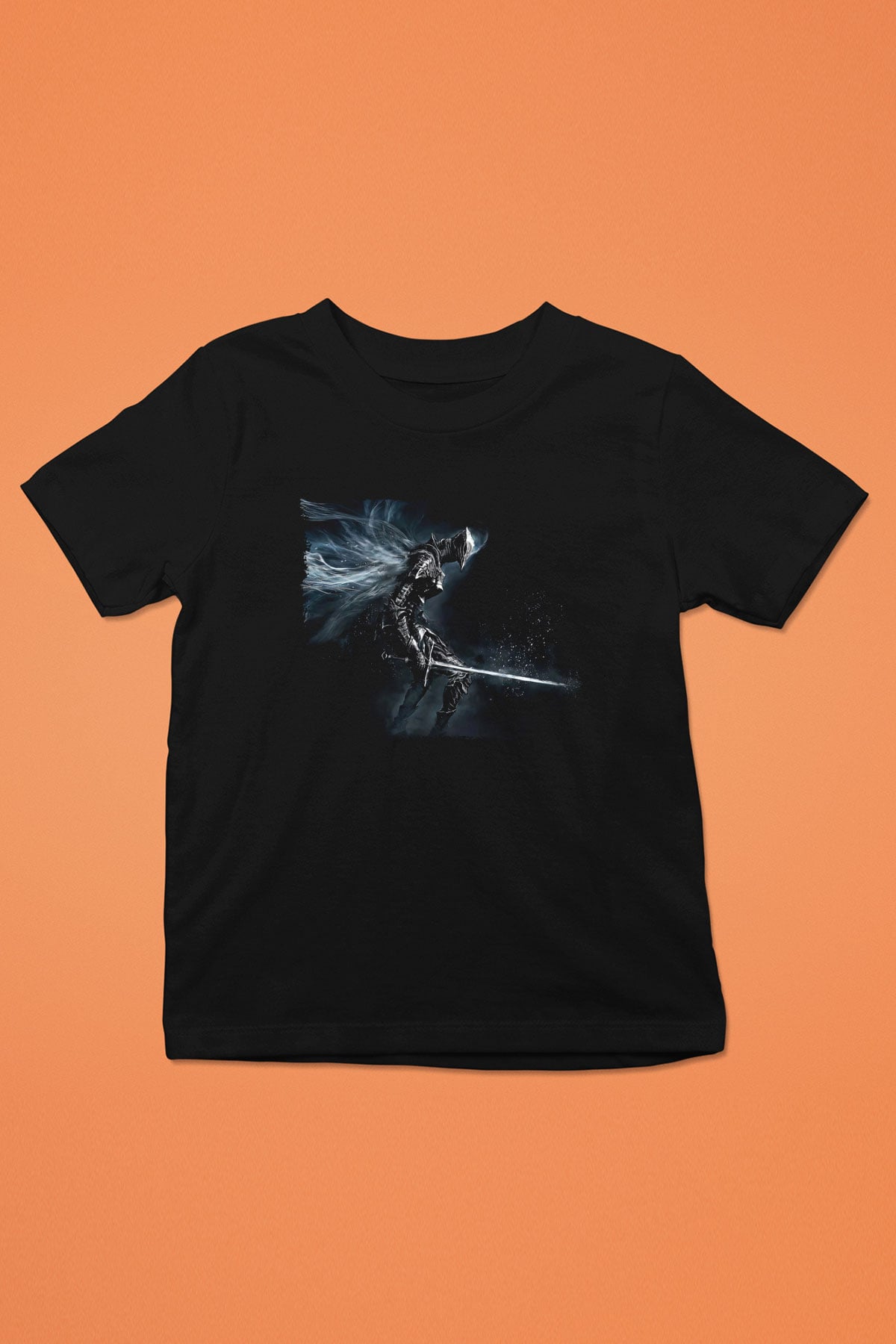 Dark Souls Baskılı Unisex Siyah Çocuk Tişört - Tshirt