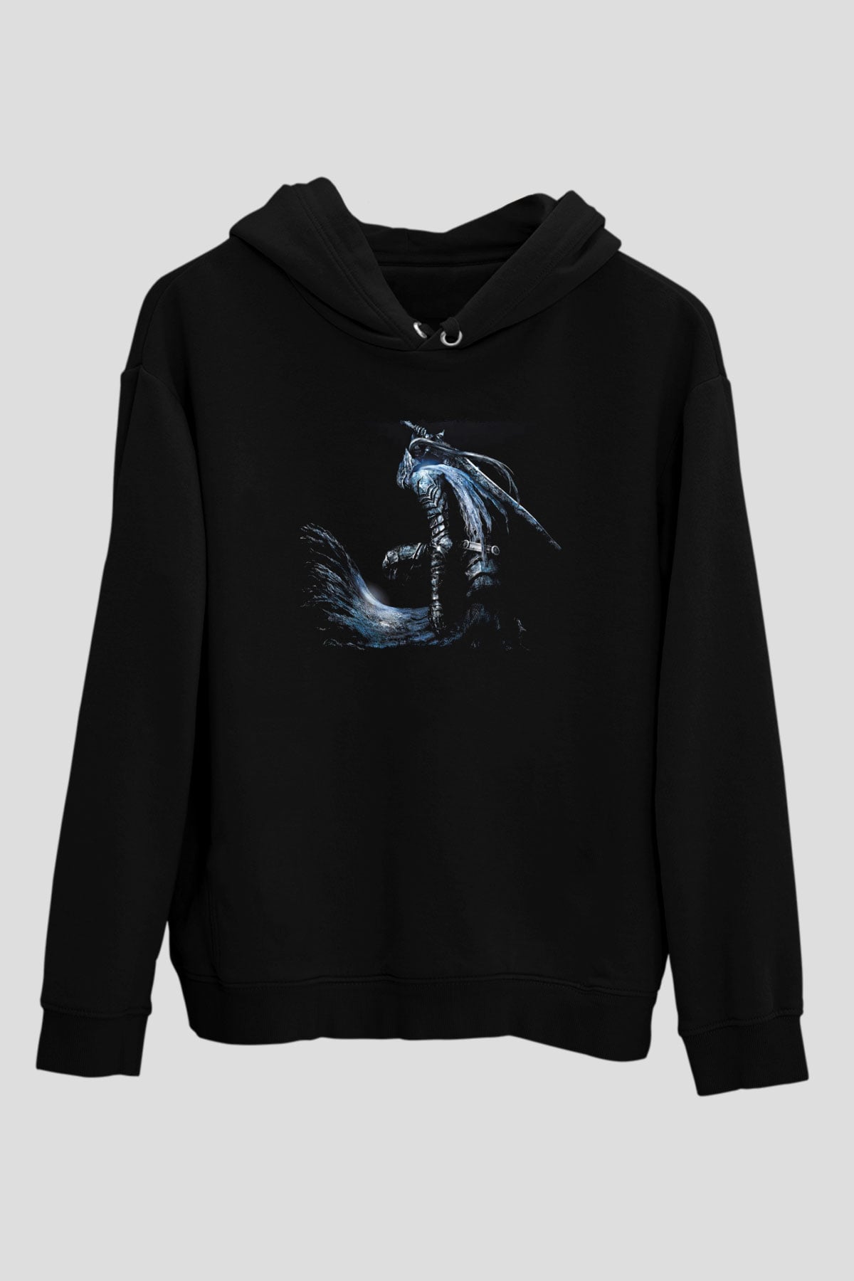 Dark Souls Baskılı Unisex Siyah Kapüşonlu Sweatshirt