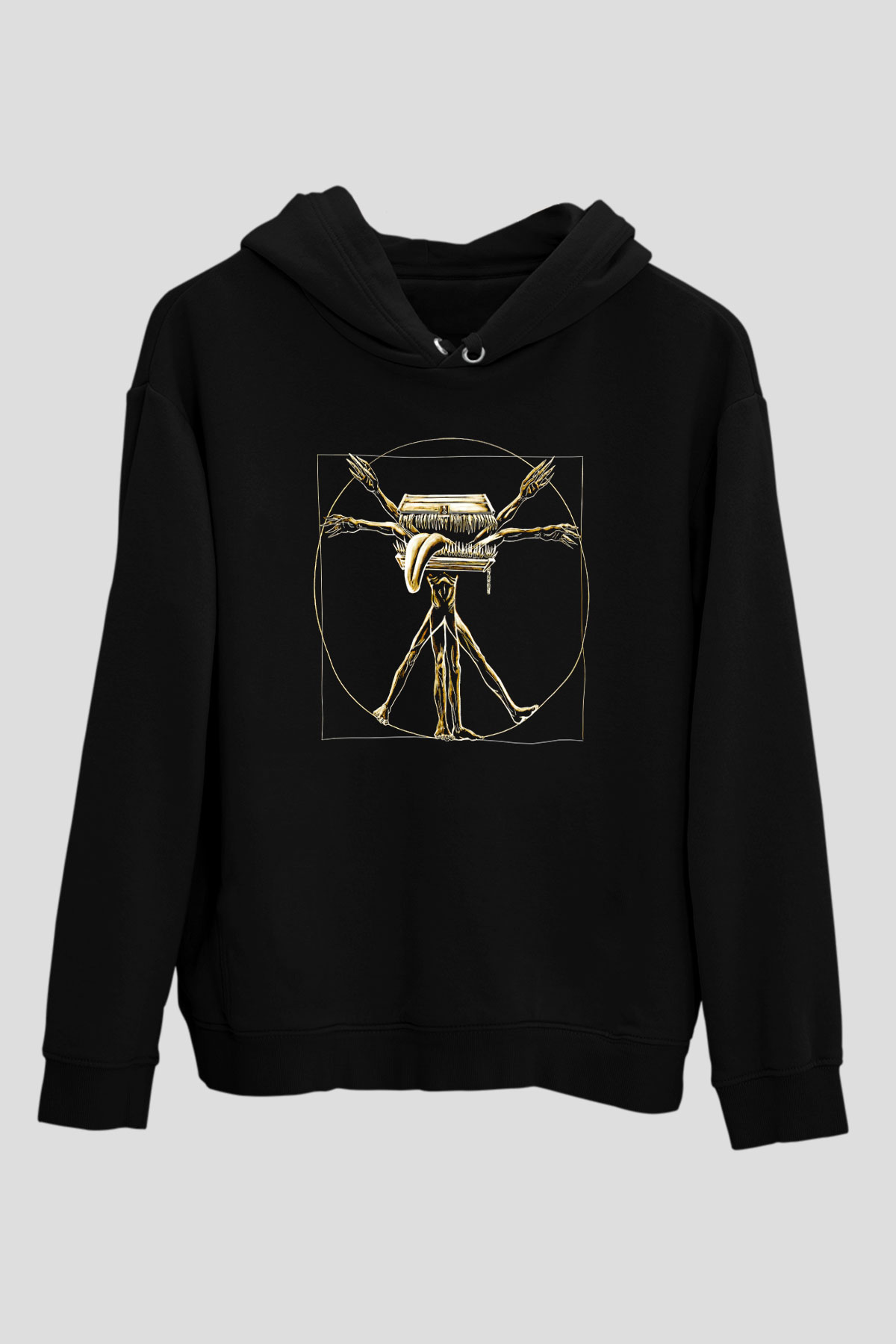 Dark Souls Baskılı Unisex Siyah Kapüşonlu Sweatshirt