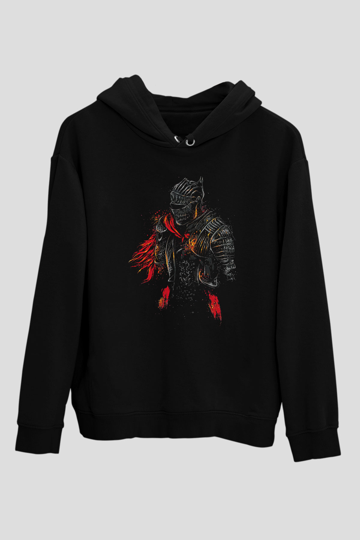 Dark Souls Baskılı Unisex Siyah Kapüşonlu Sweatshirt