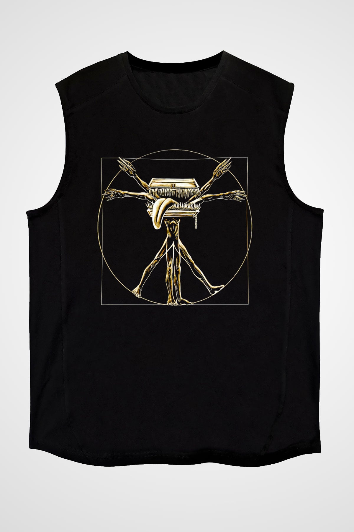 Dark Souls Baskılı Unisex Siyah Kolsuz Tişört - Tshirt