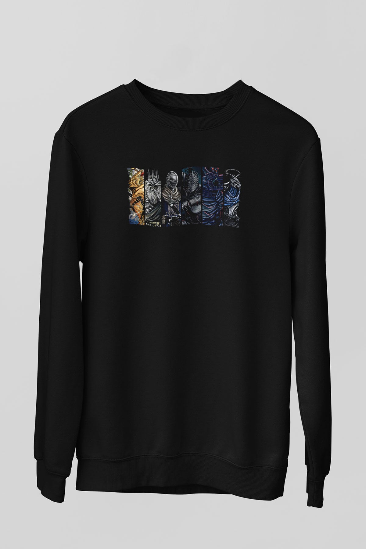 Dark Souls Baskılı Unisex Siyah Sweatshirt