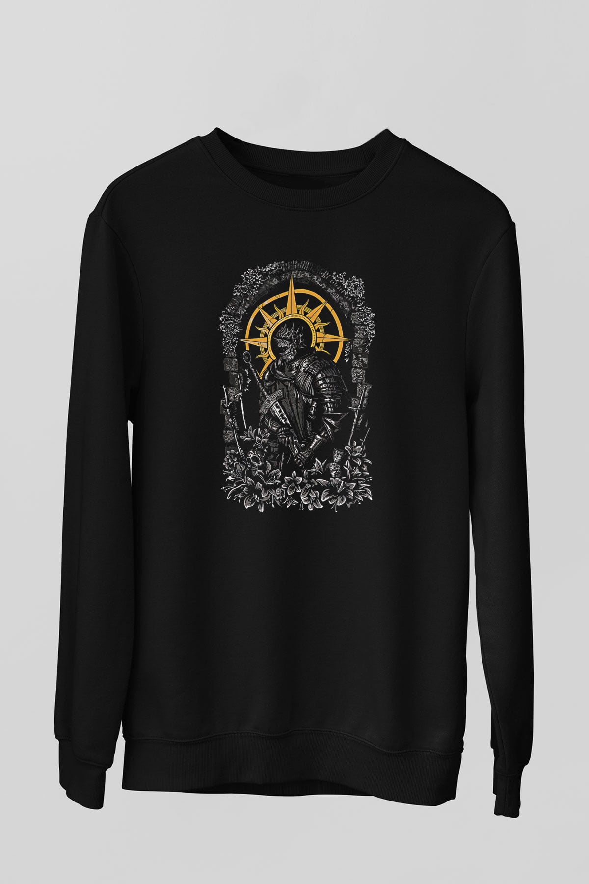 Dark Souls Baskılı Unisex Siyah Sweatshirt