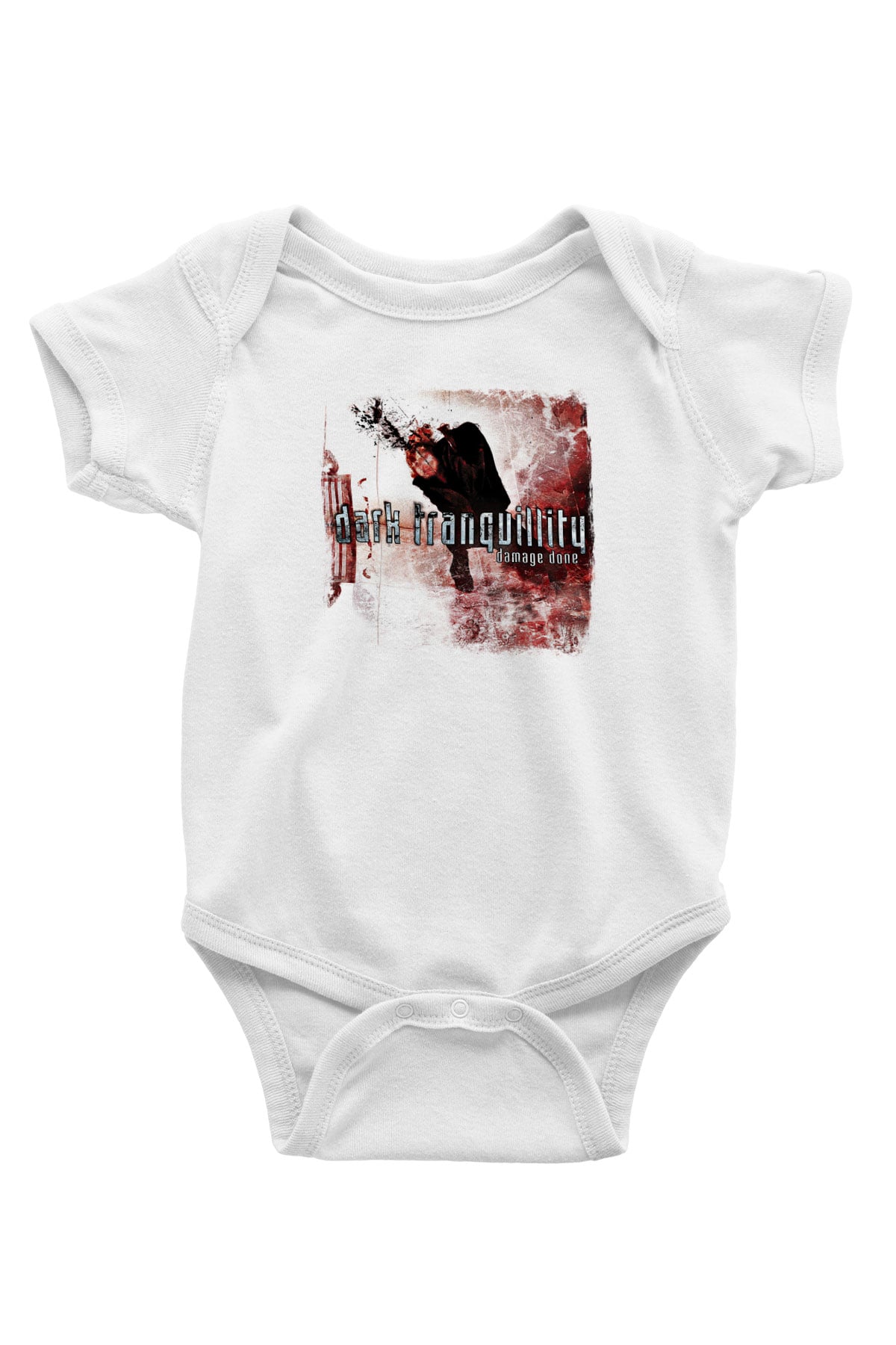 Dark Tranquillity Baskılı Unisex Beyaz Bebek Body - Zıbın