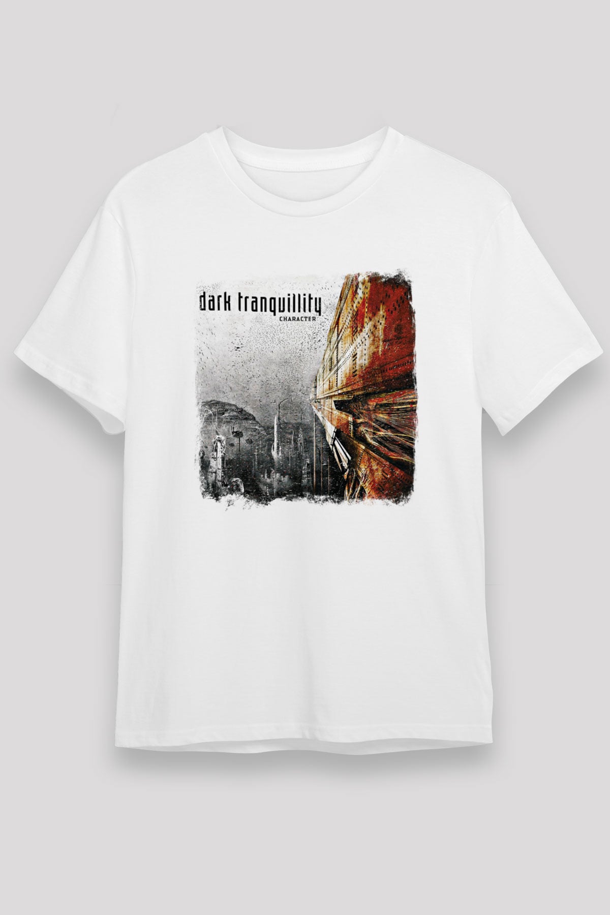 Dark Tranquillity Baskılı Unisex Beyaz Tişört