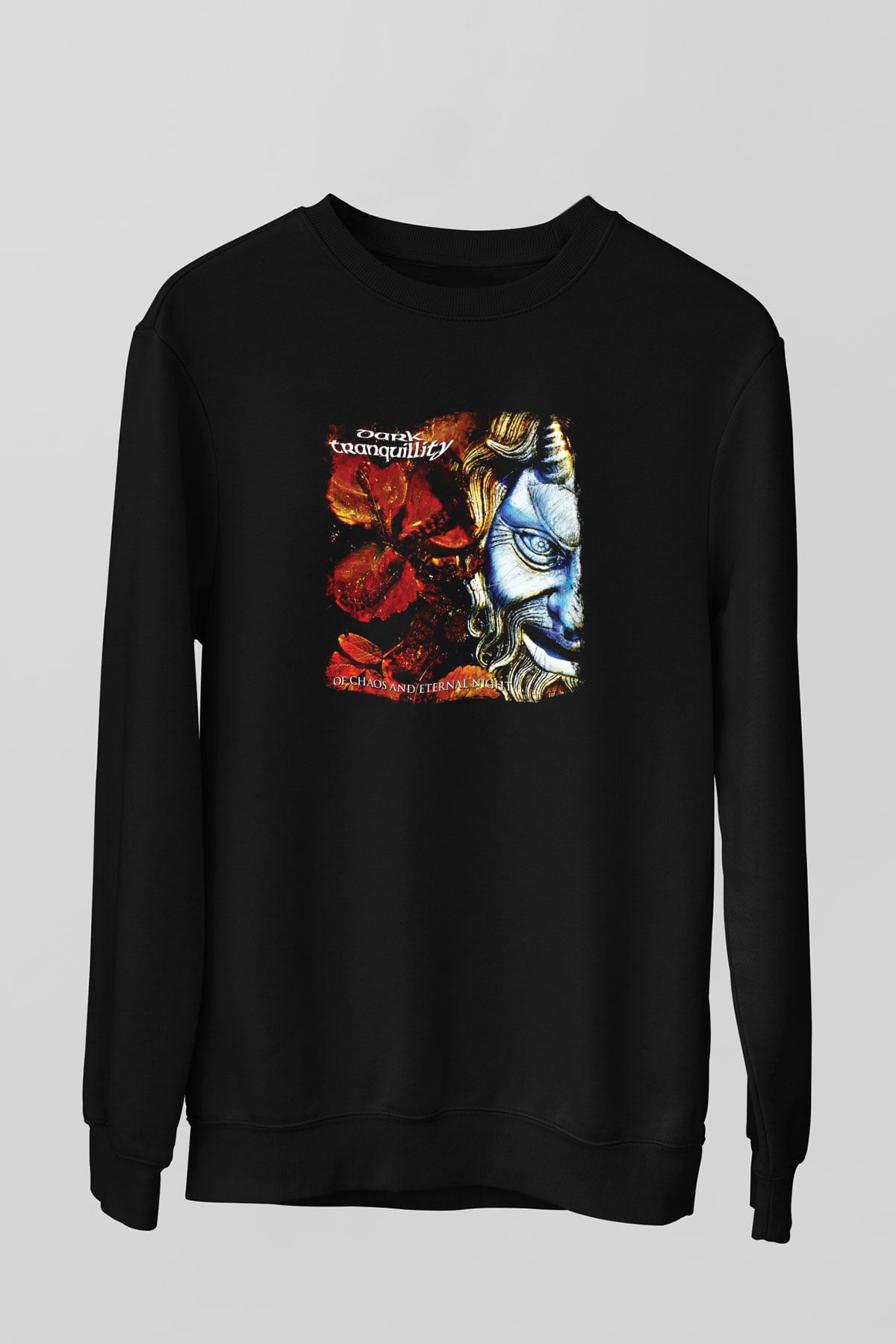 Dark Tranquillity Baskılı Unisex Siyah Sweatshirt