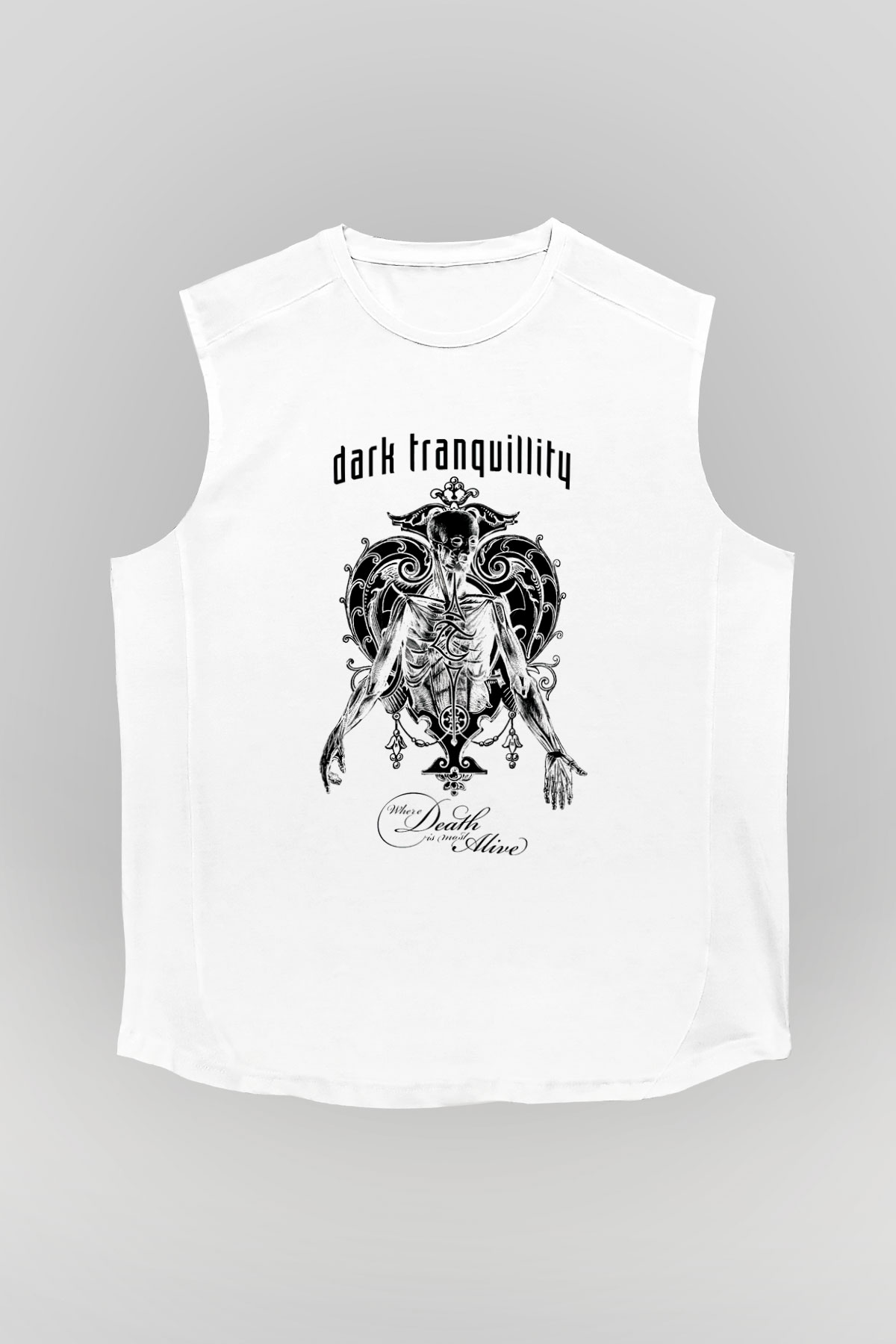 Dark Tranquillity Beyaz Unisex Kolsuz Tişört