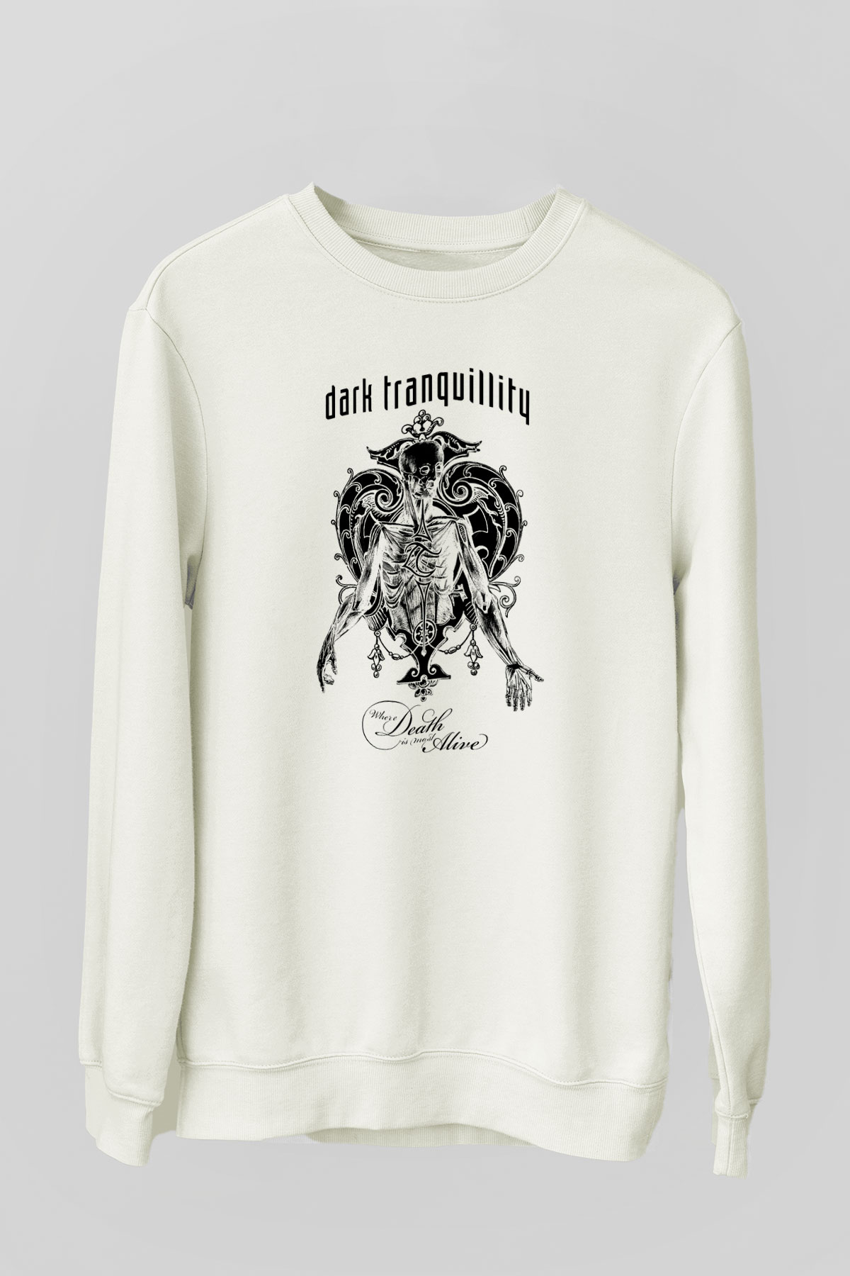 Dark Tranquillity Beyaz Unisex Sweatshirt