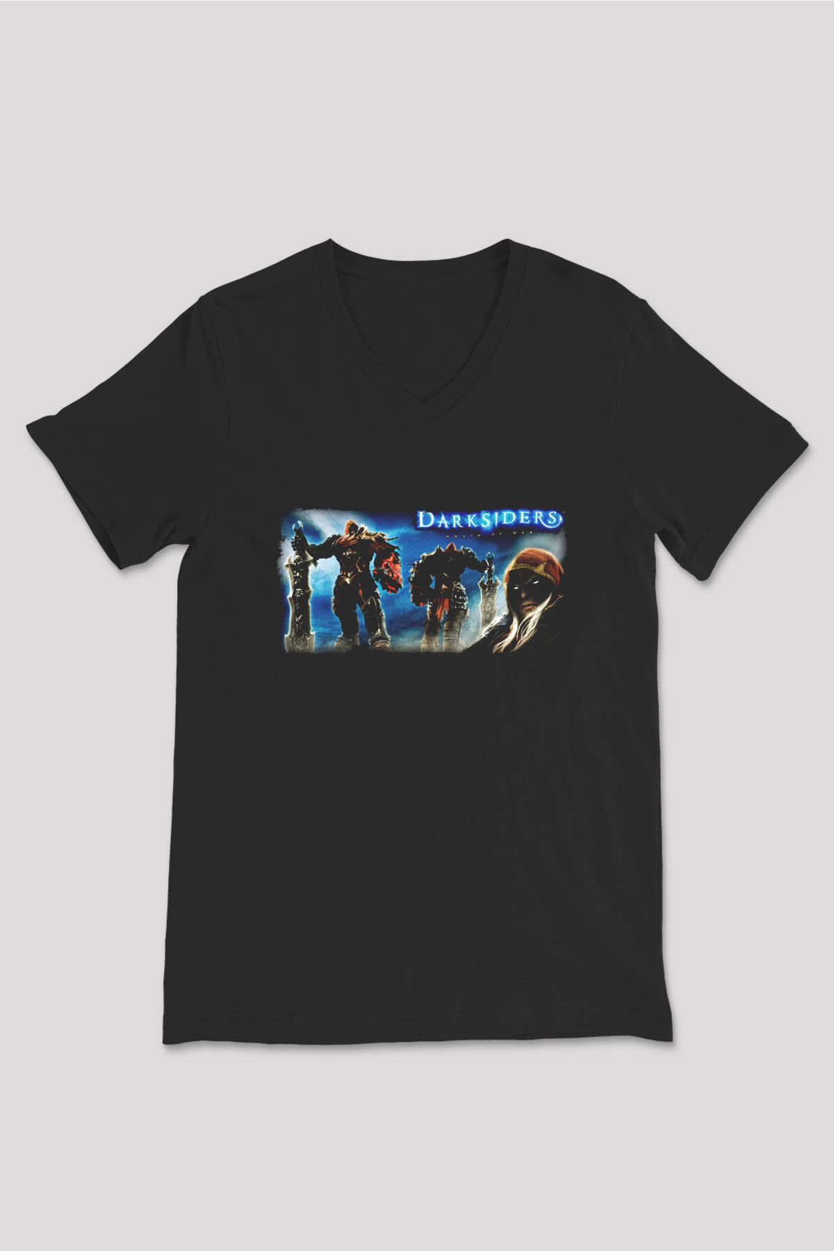 Darksiders Siyah Unisex V Yaka Tişört