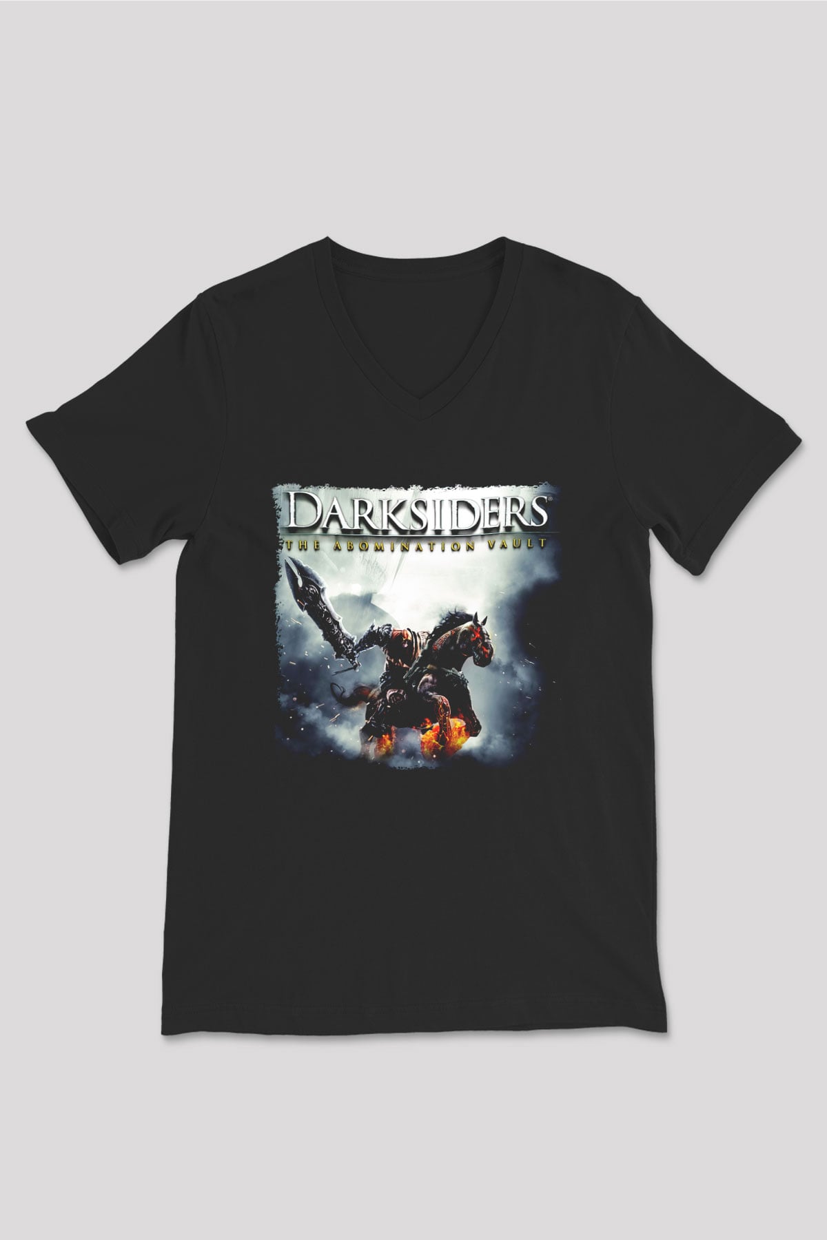 Darksiders Siyah Unisex V Yaka Tişört