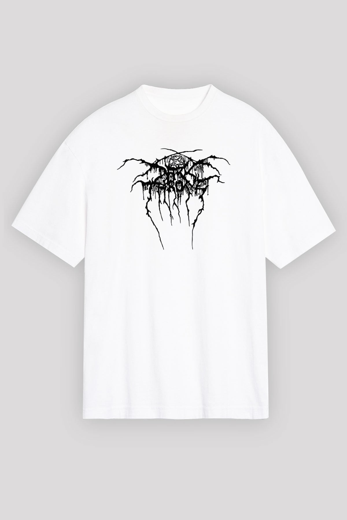 Darkthrone Beyaz Unisex Oversize Tişört T-Shirt