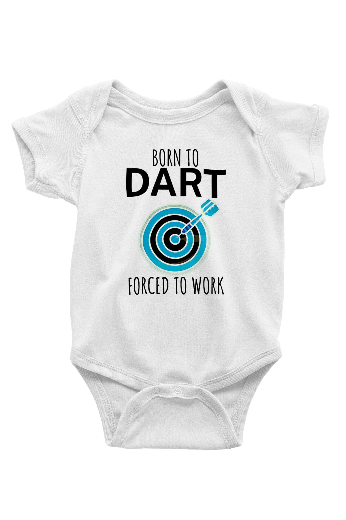 Dart Baskılı Beyaz Bebek Body - Zıbın